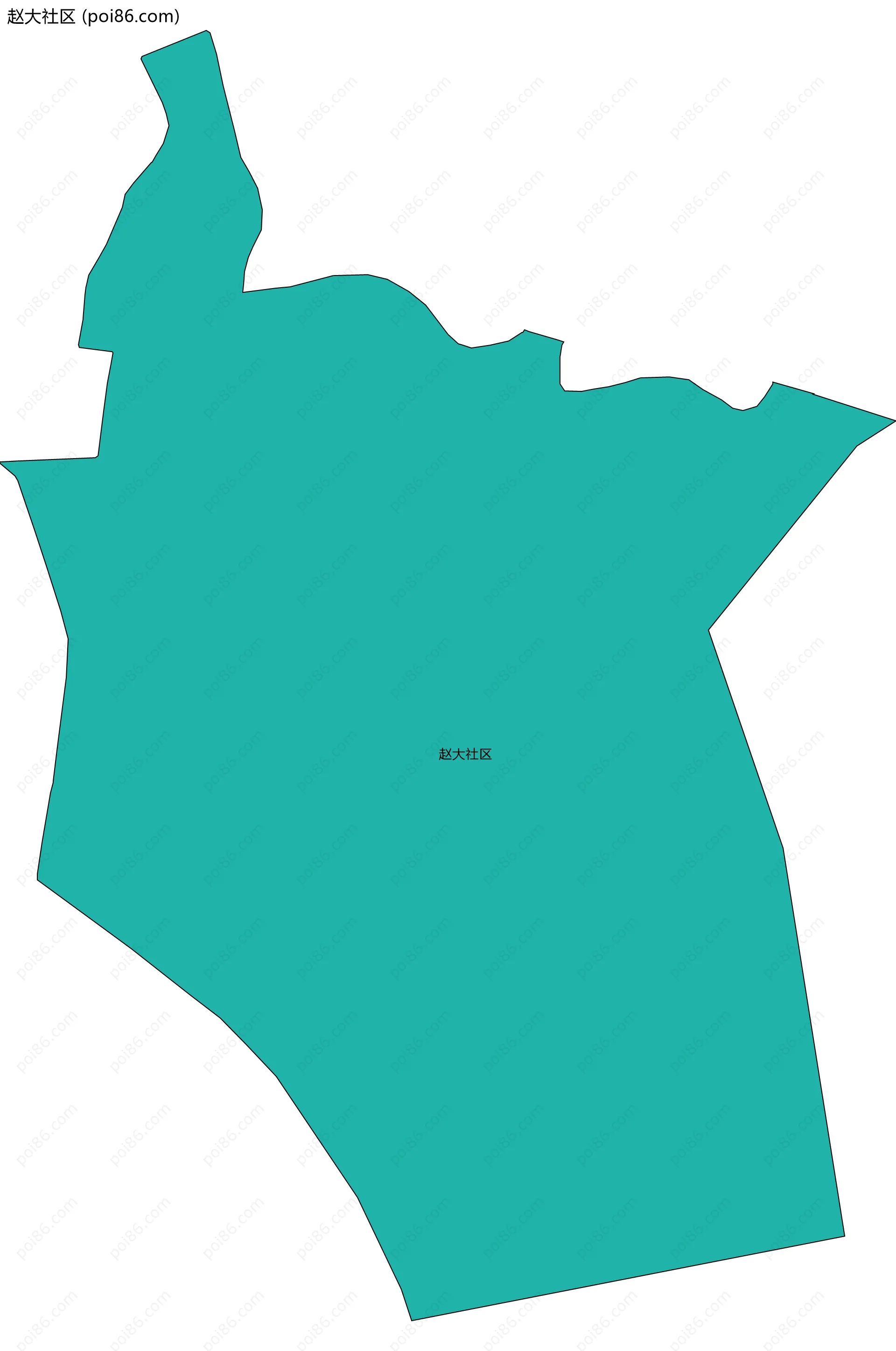 赵大社区边界地图