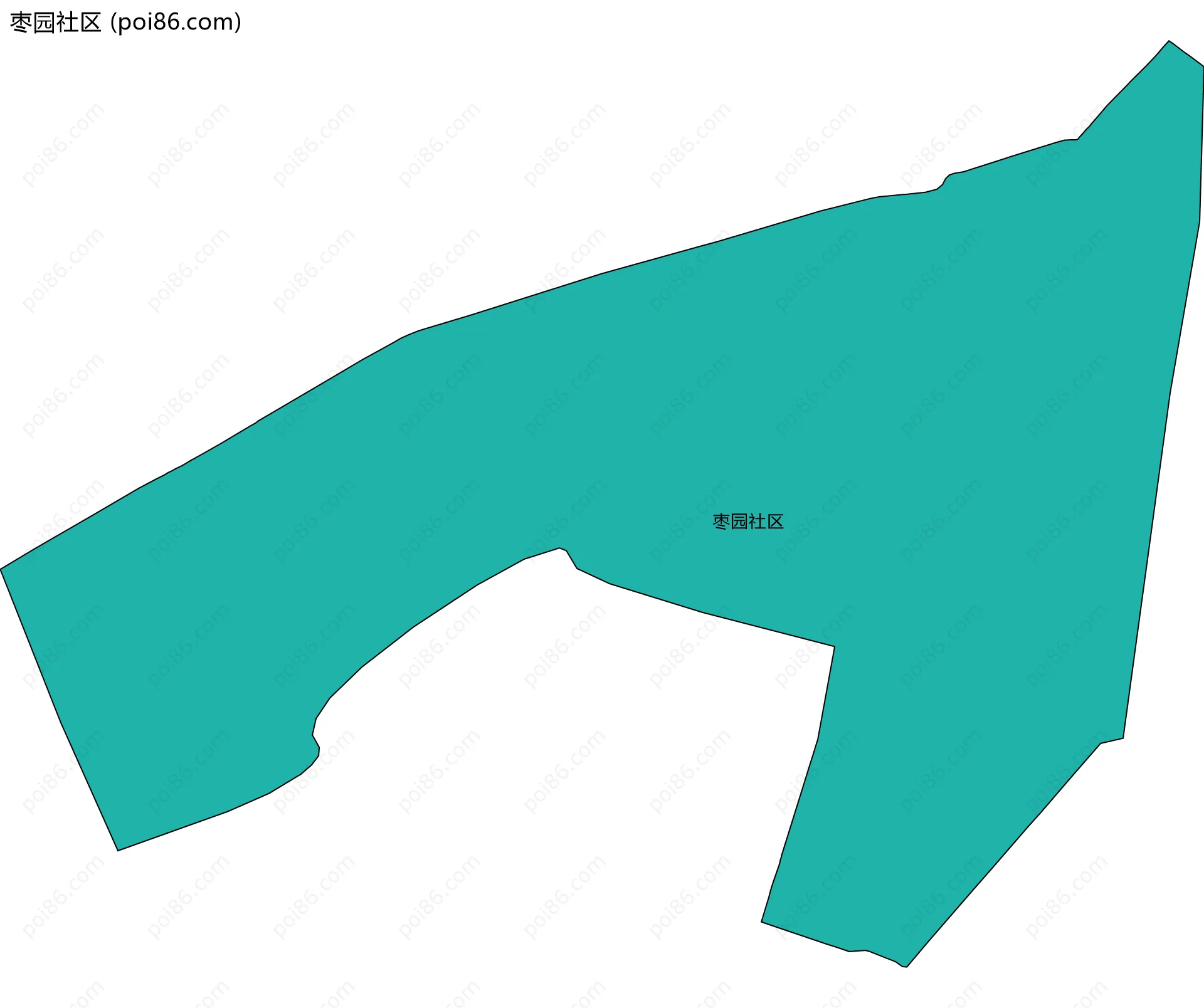 枣园社区边界地图