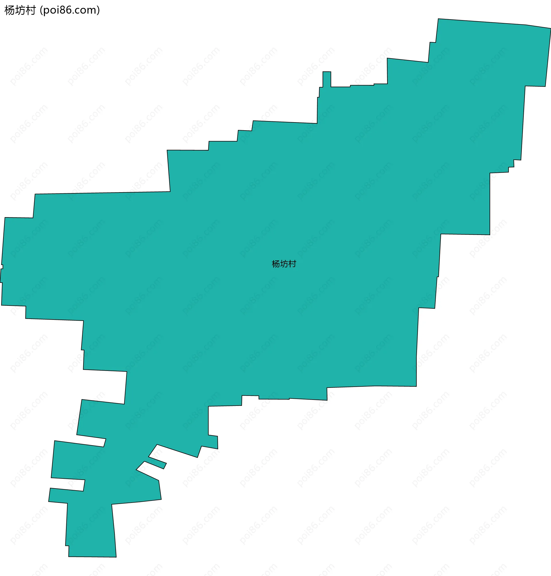杨坊村边界地图