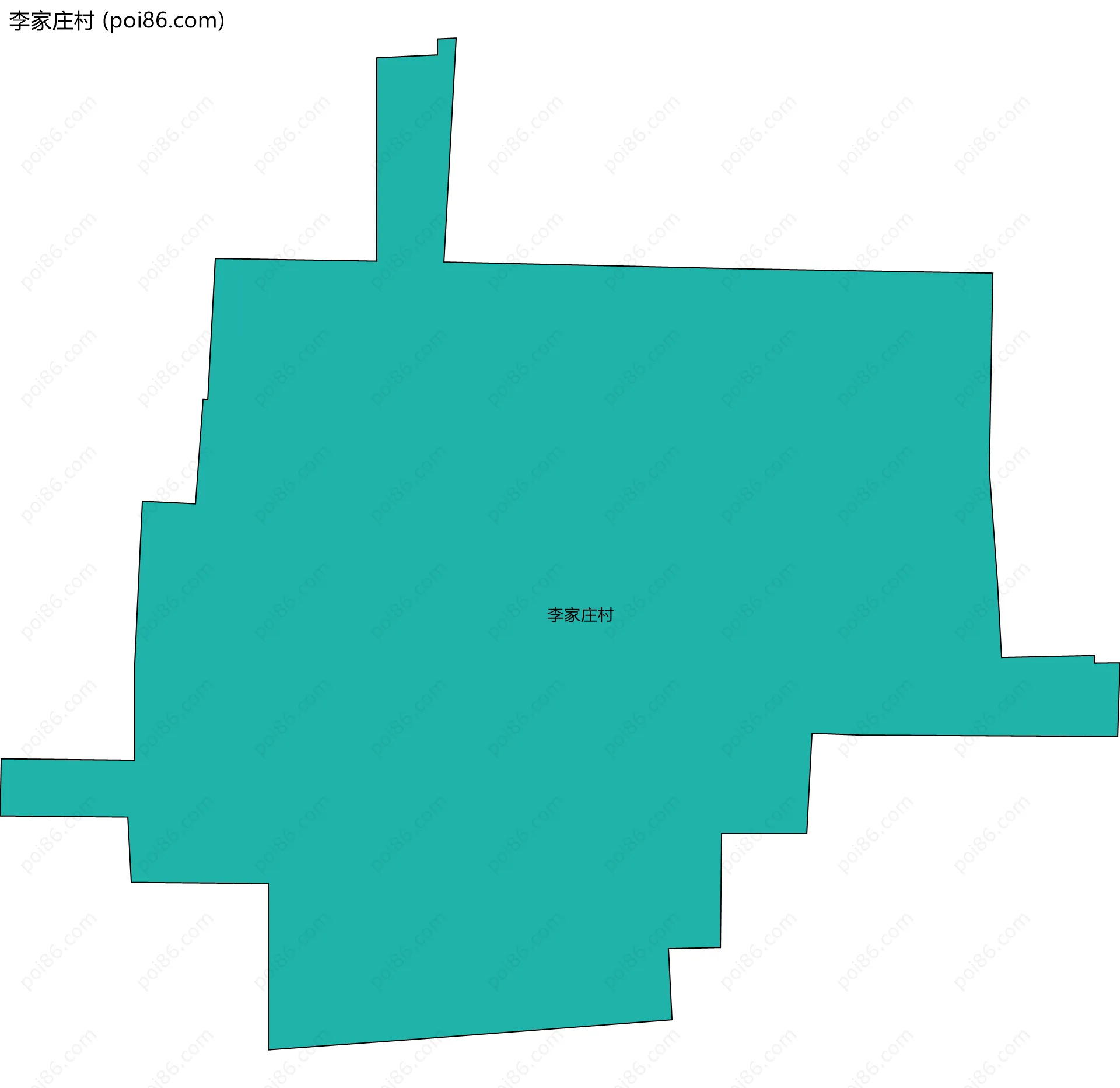 李家庄村边界地图
