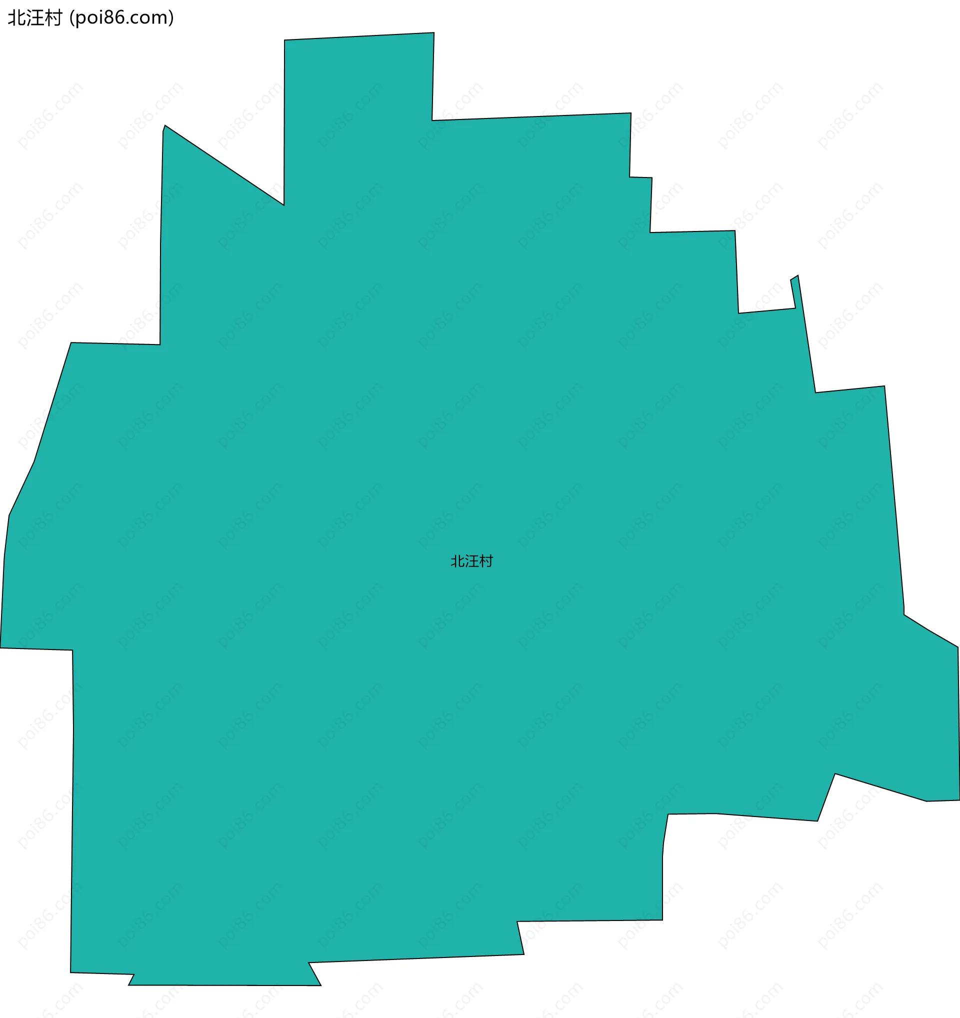 北汪村边界地图
