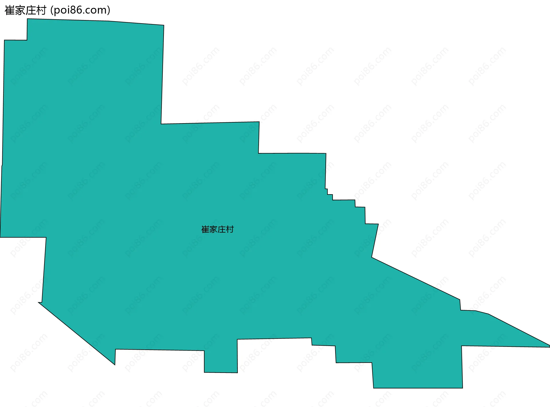崔家庄村边界地图