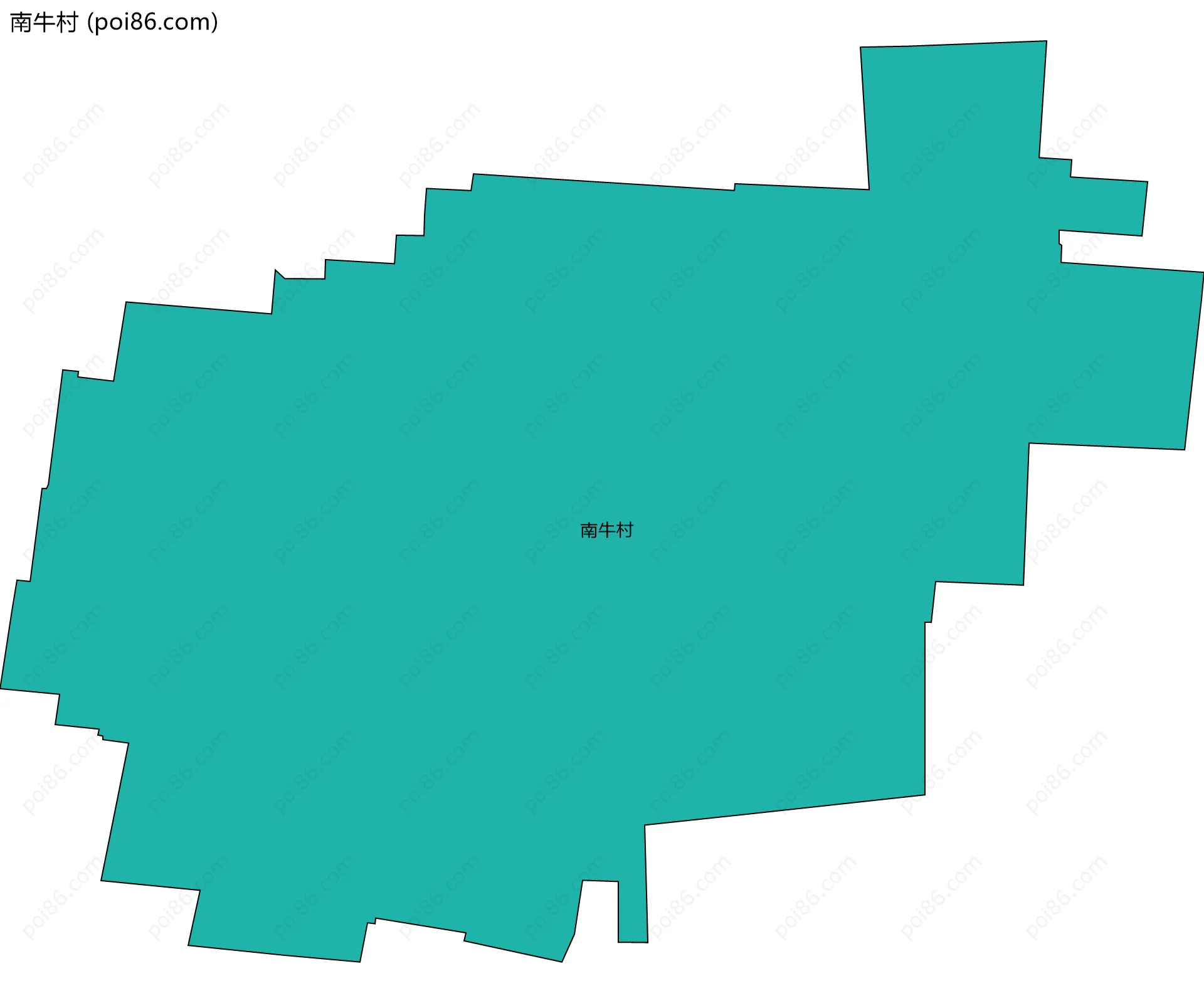 南牛村边界地图