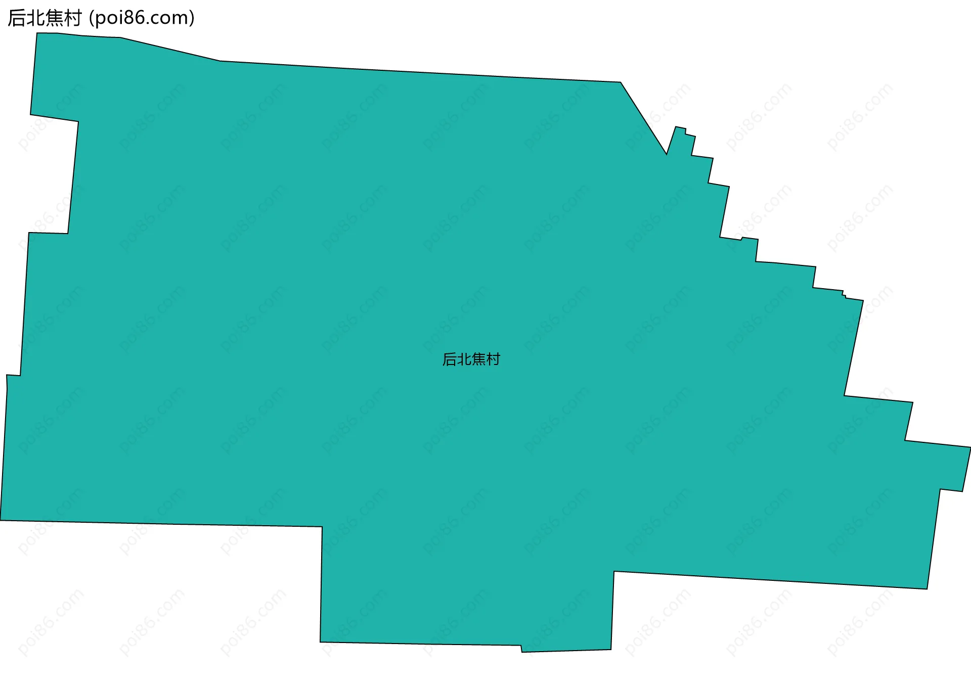 后北焦村边界地图