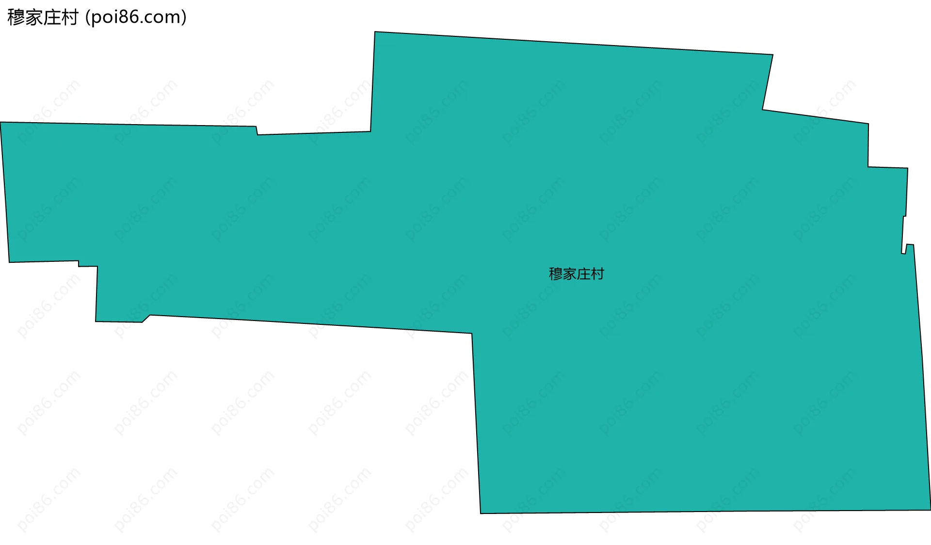 穆家庄村边界地图