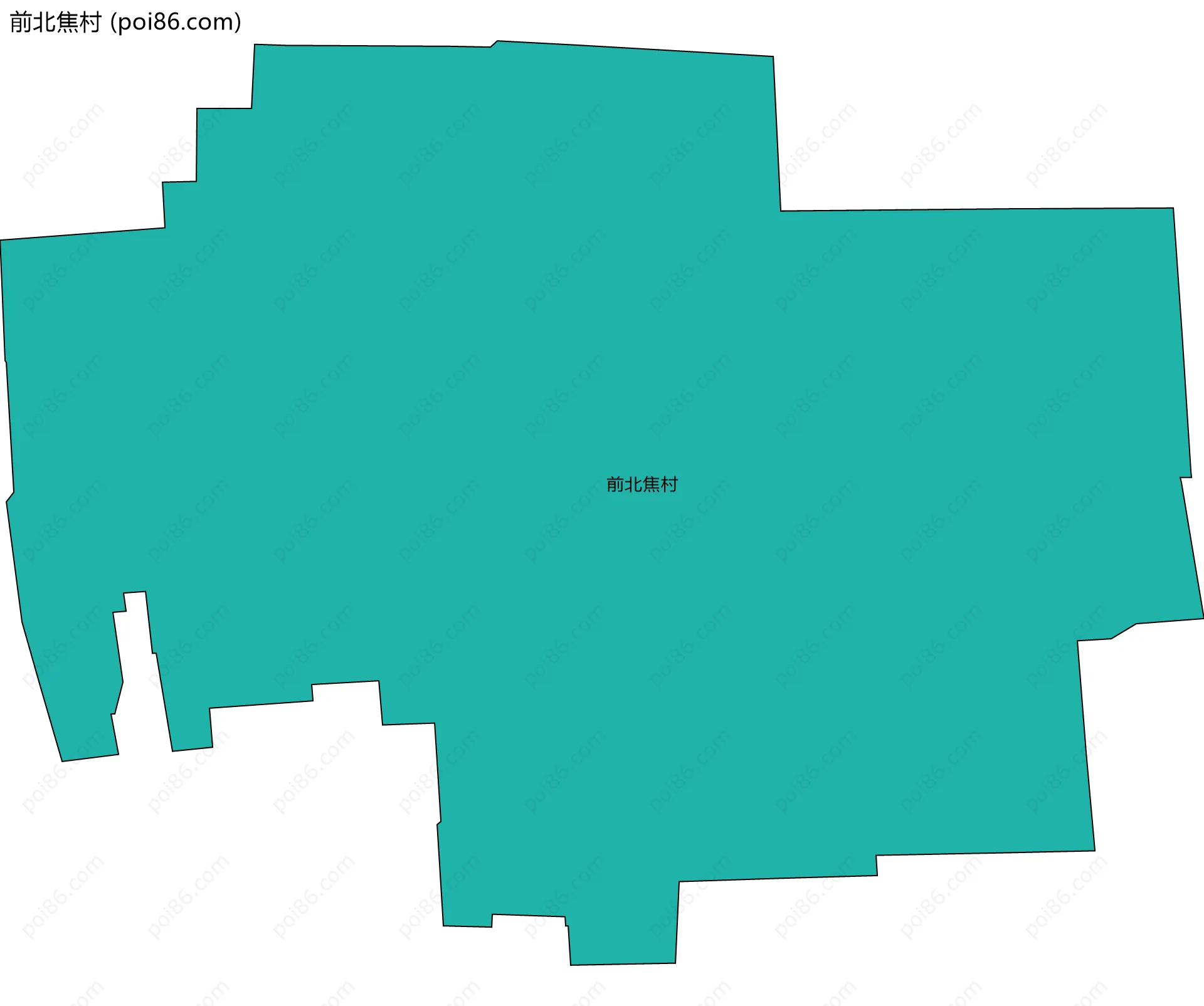 前北焦村边界地图
