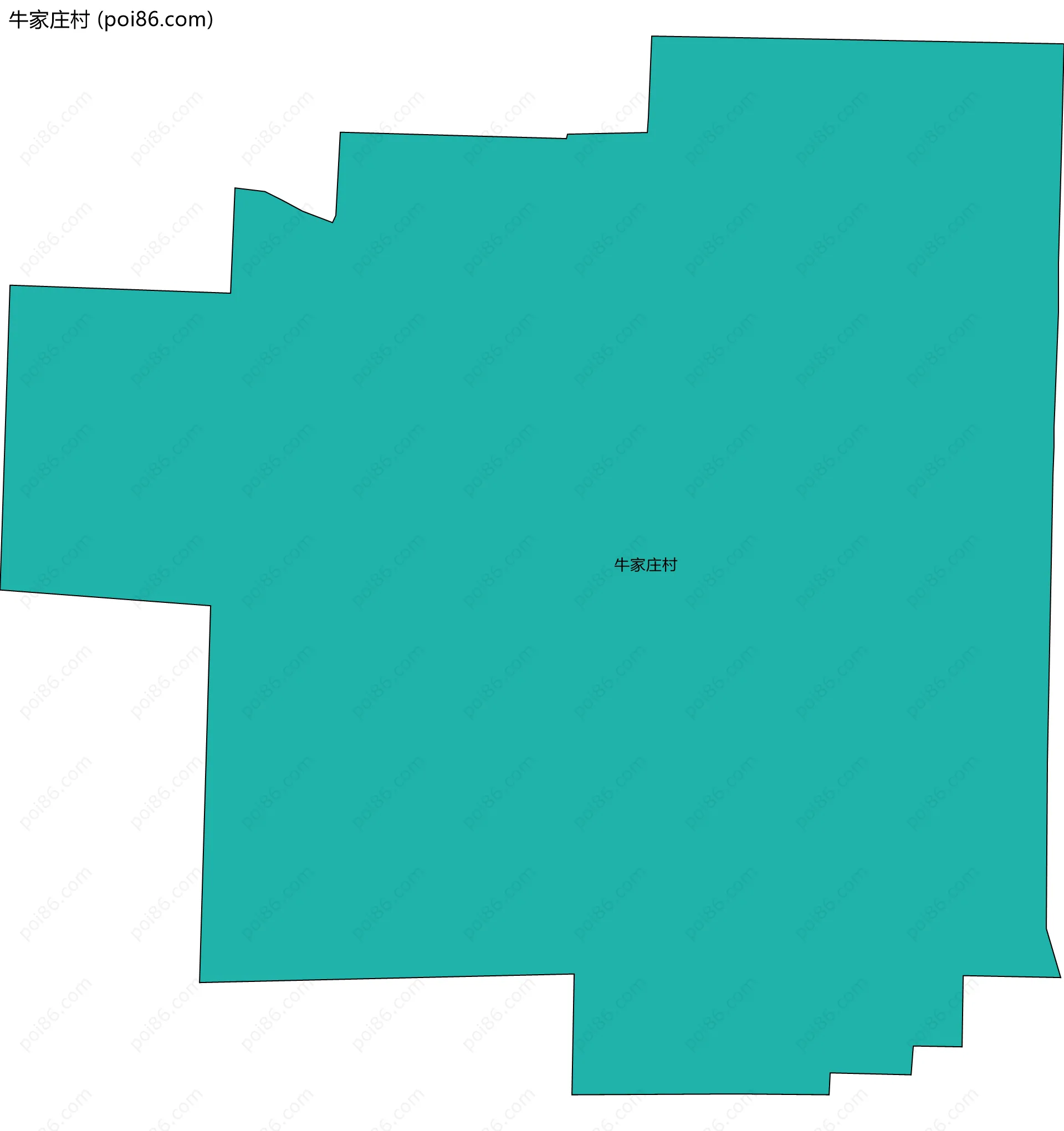 牛家庄村边界地图