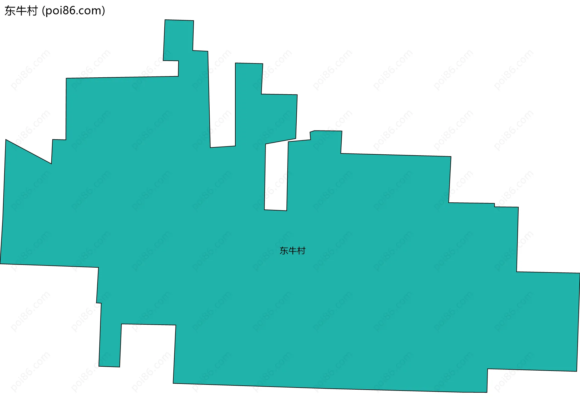 东牛村边界地图