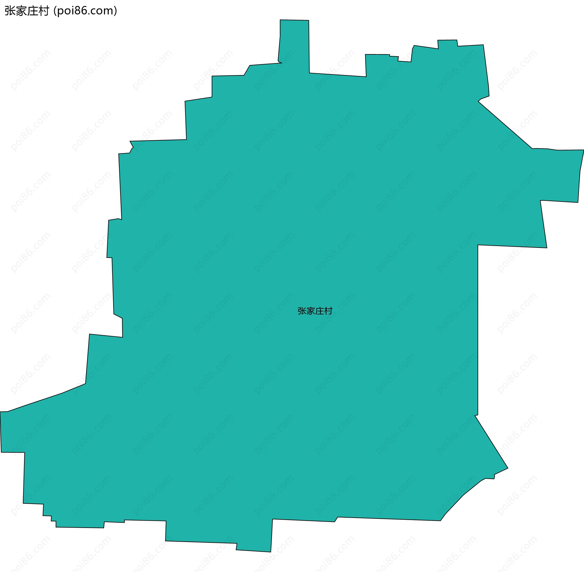 张家庄村边界地图
