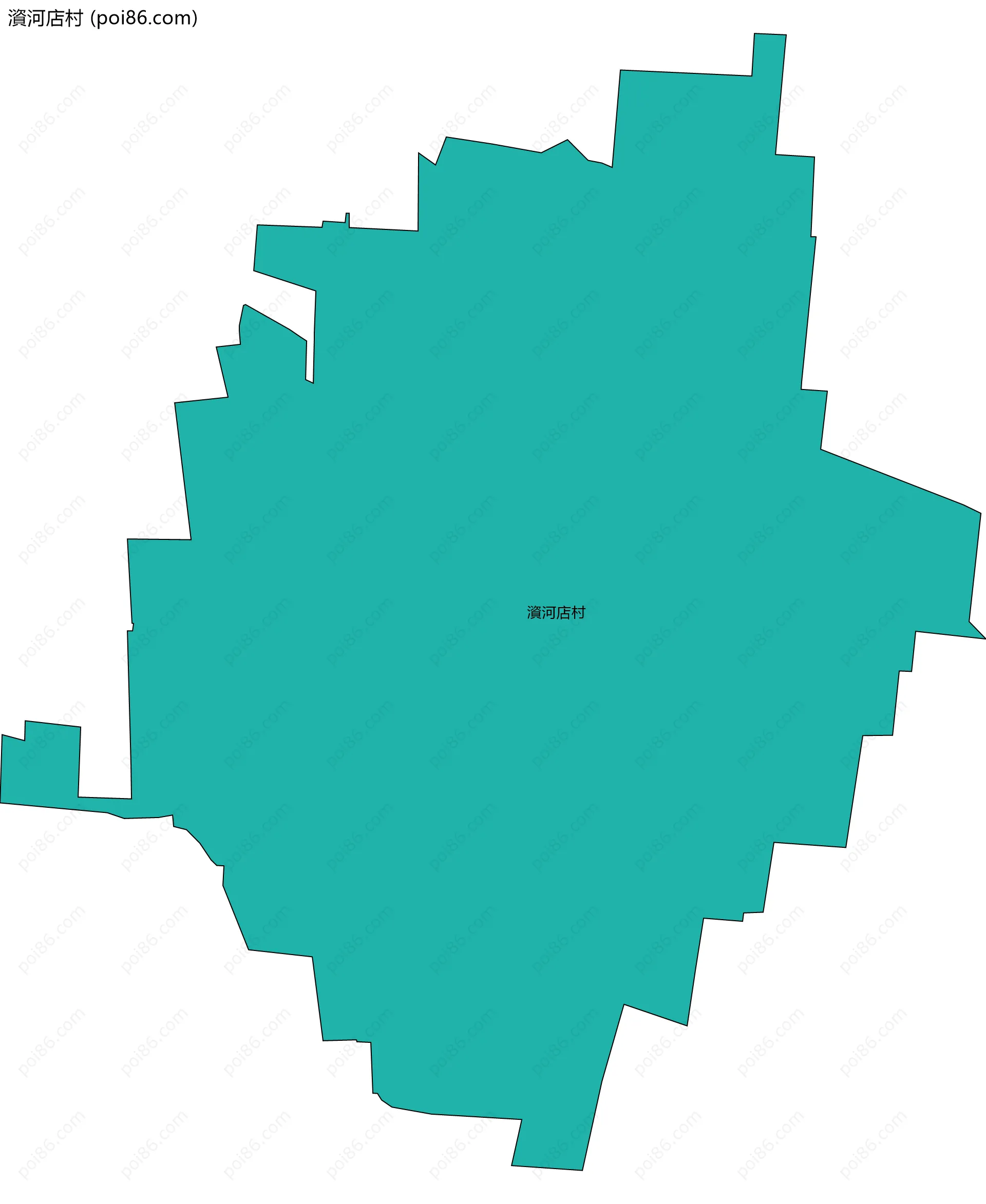 澬河店村边界地图