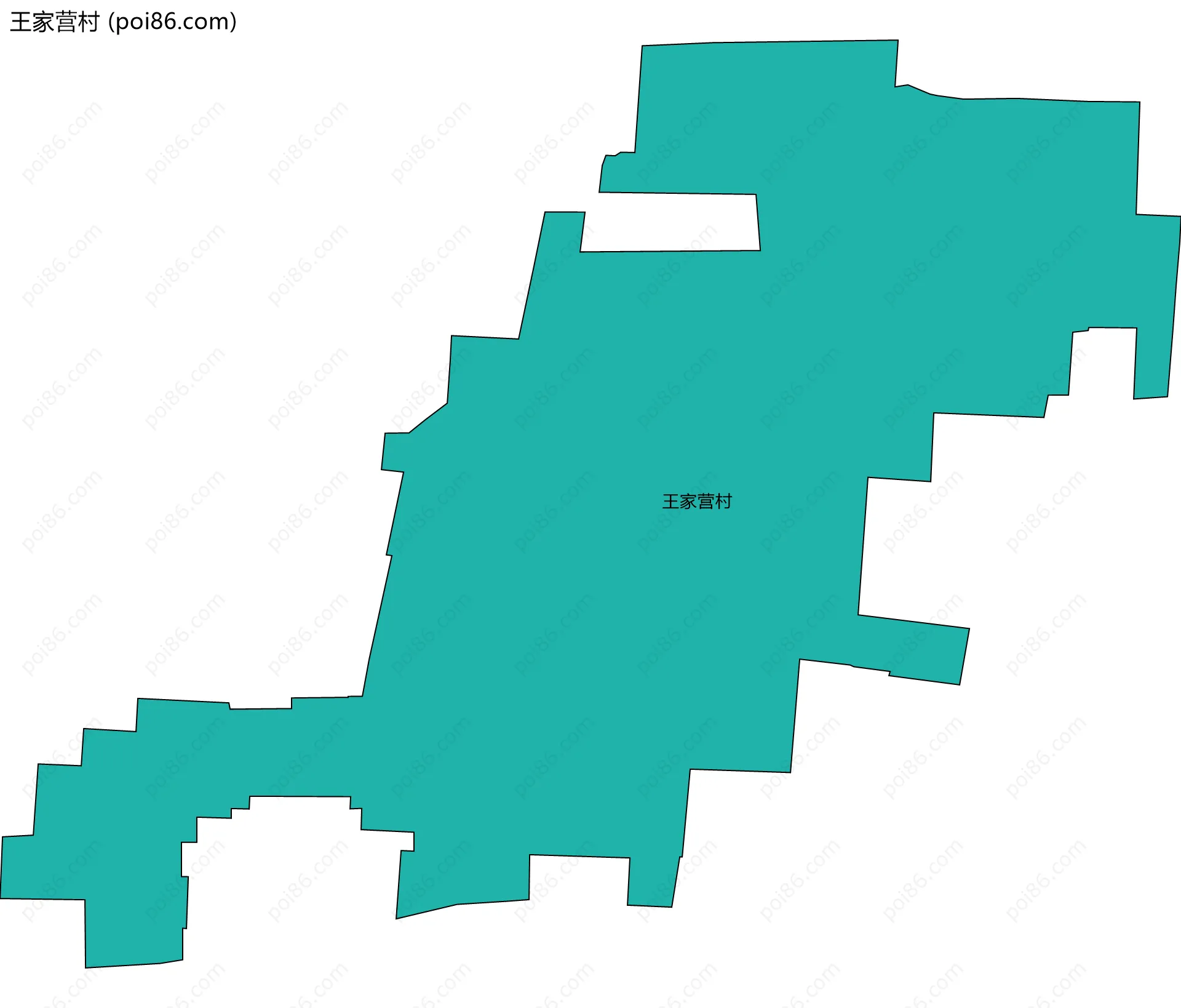 王家营村边界地图