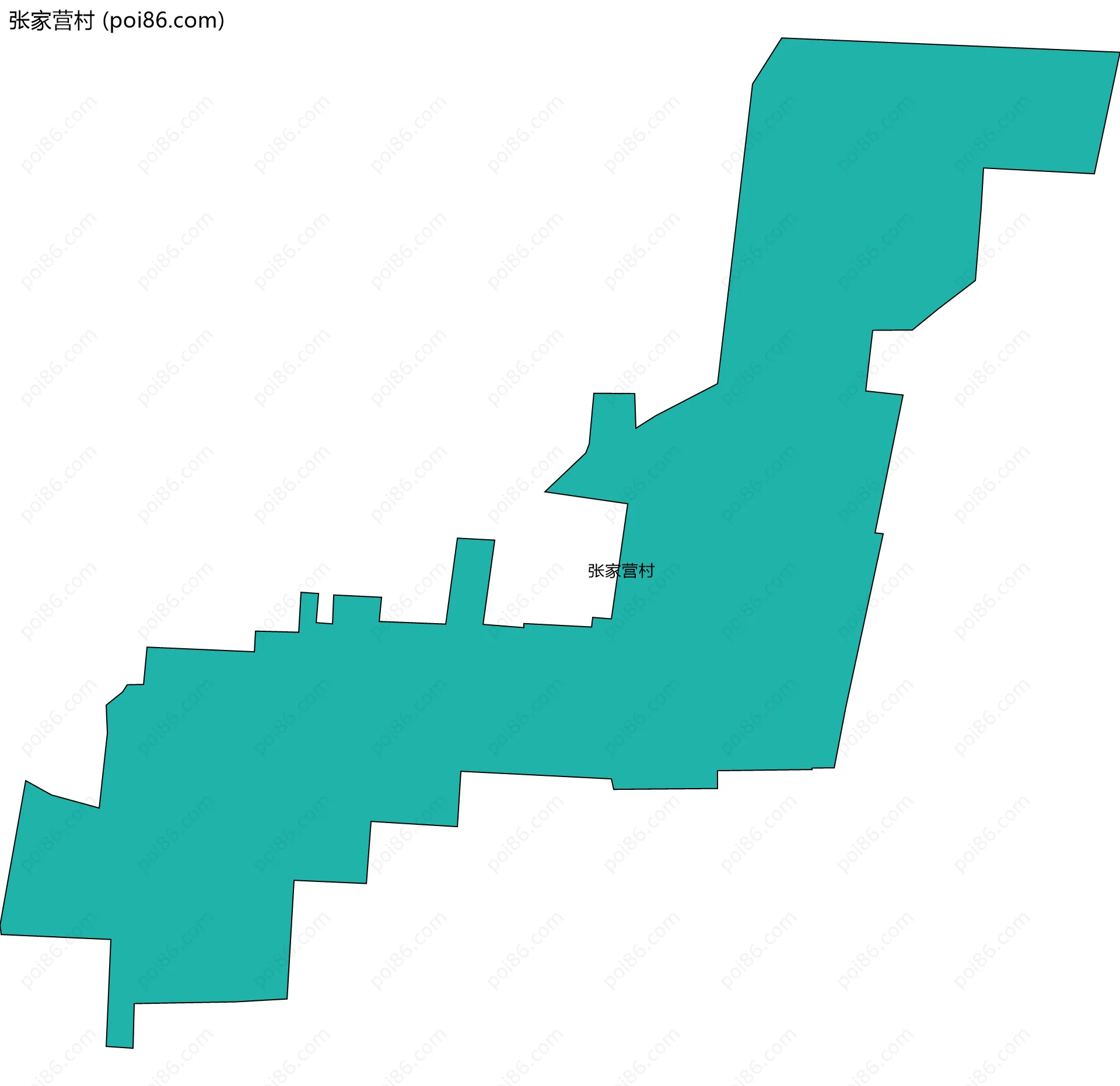 张家营村边界地图