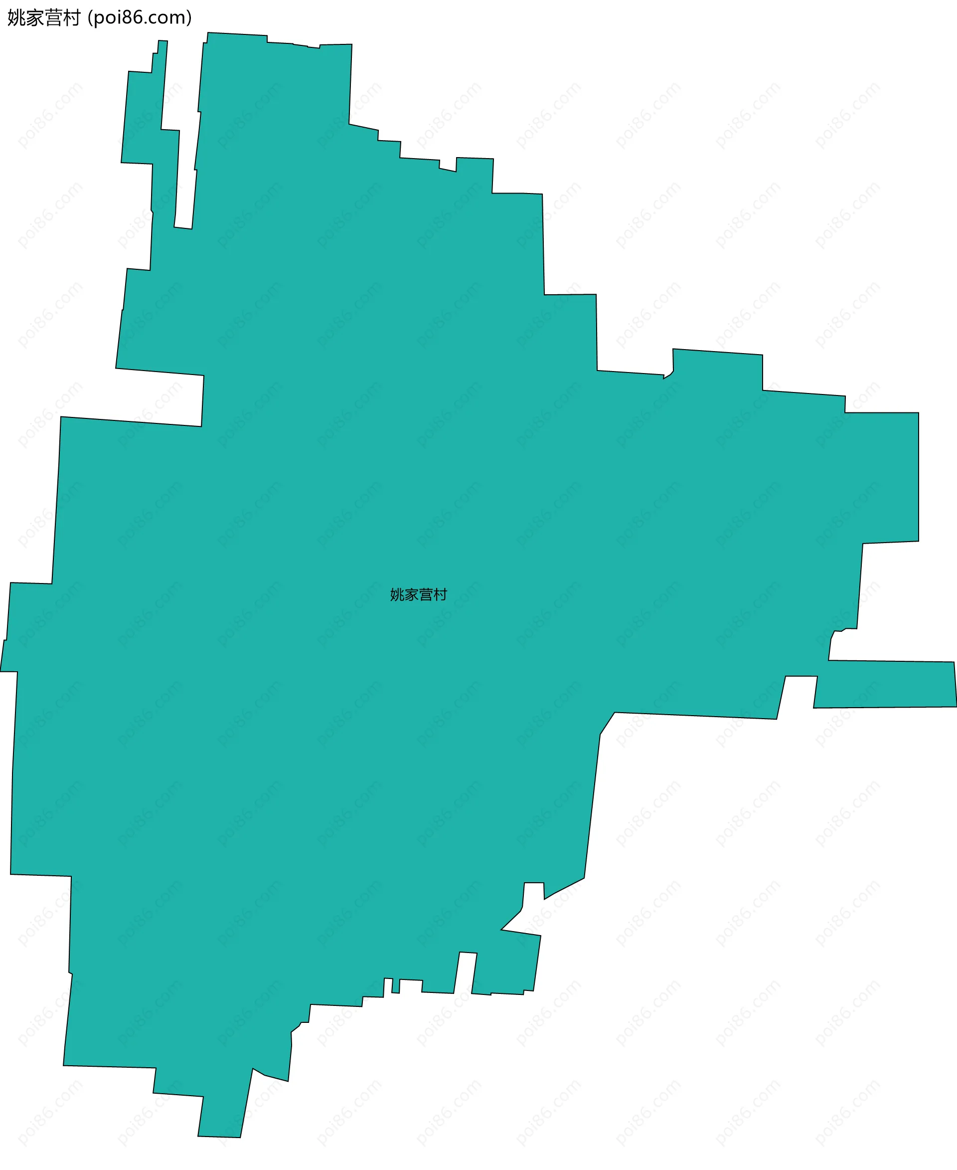 姚家营村边界地图