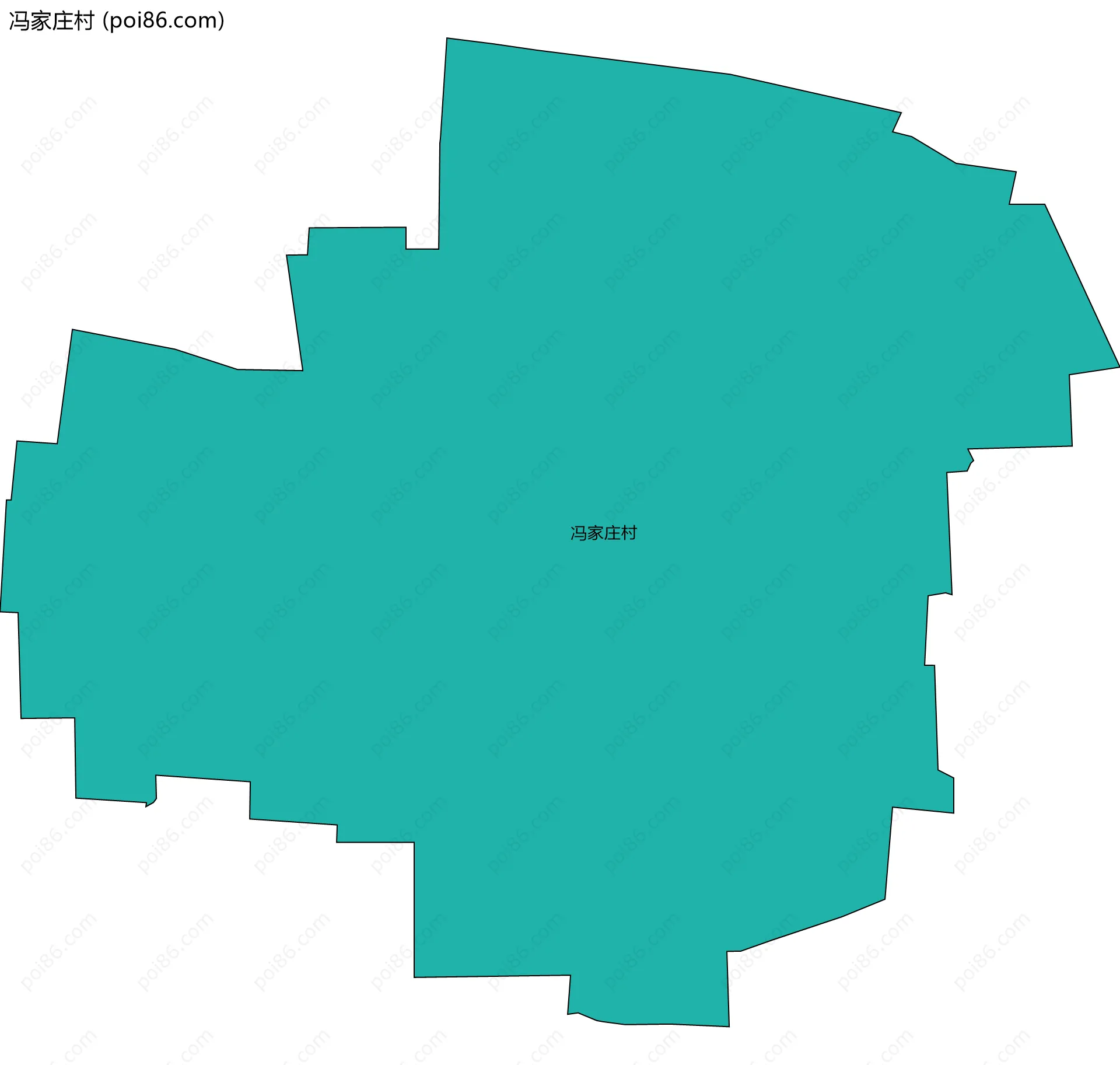 冯家庄村边界地图