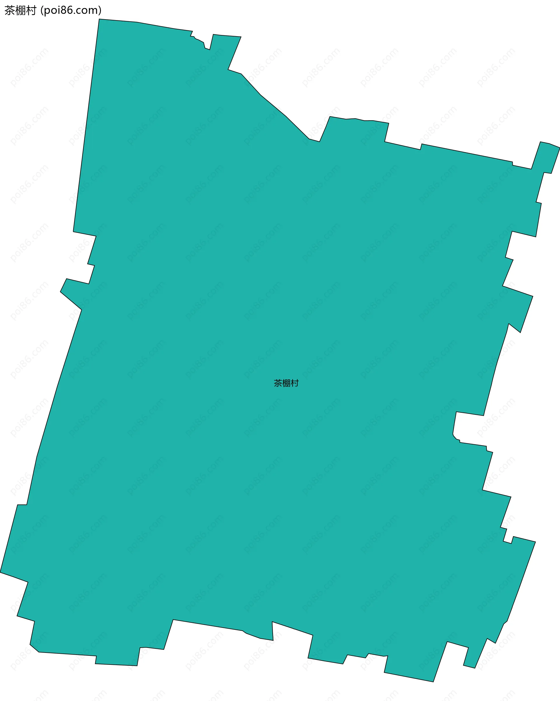 茶棚村边界地图
