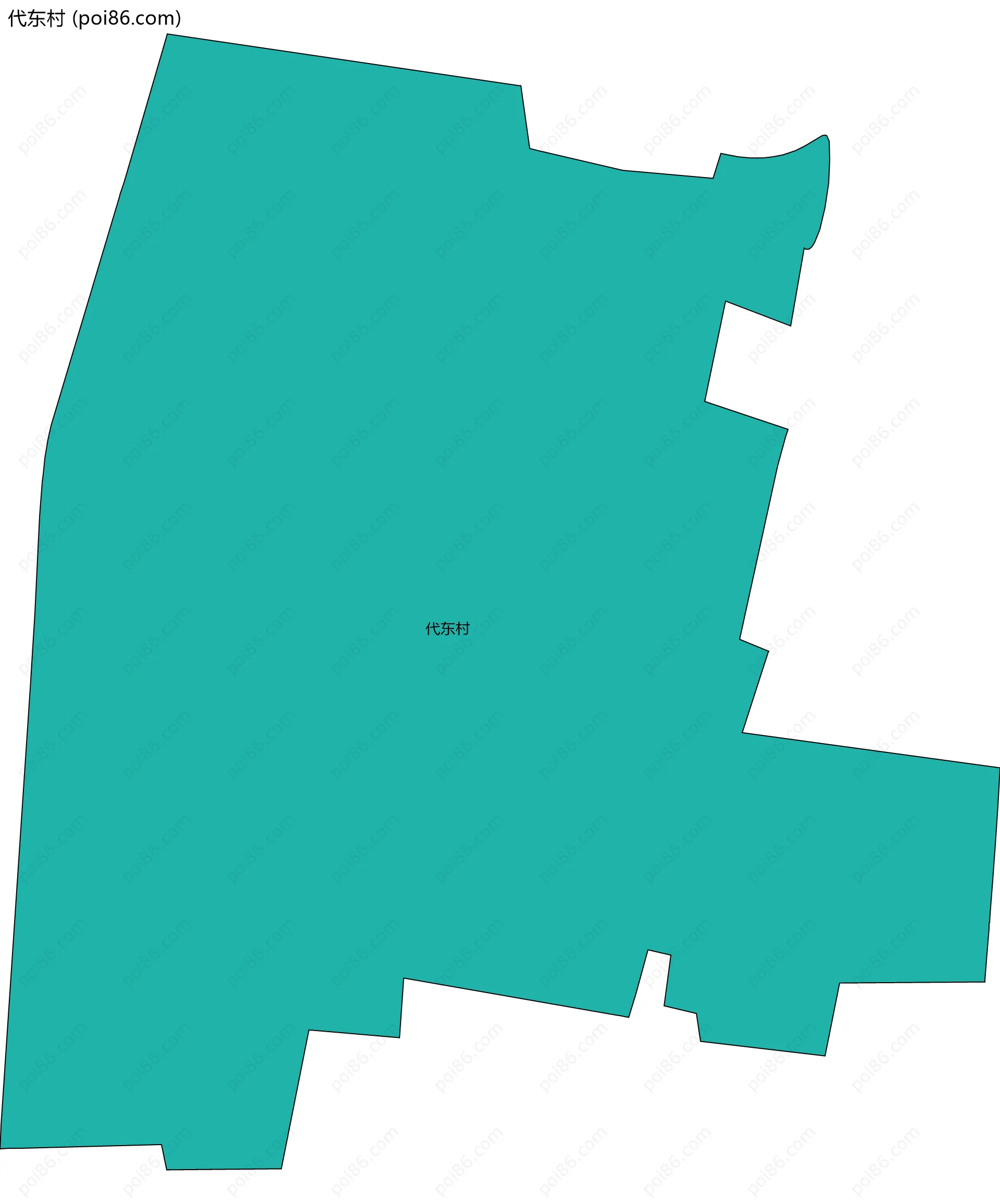 代东村边界地图