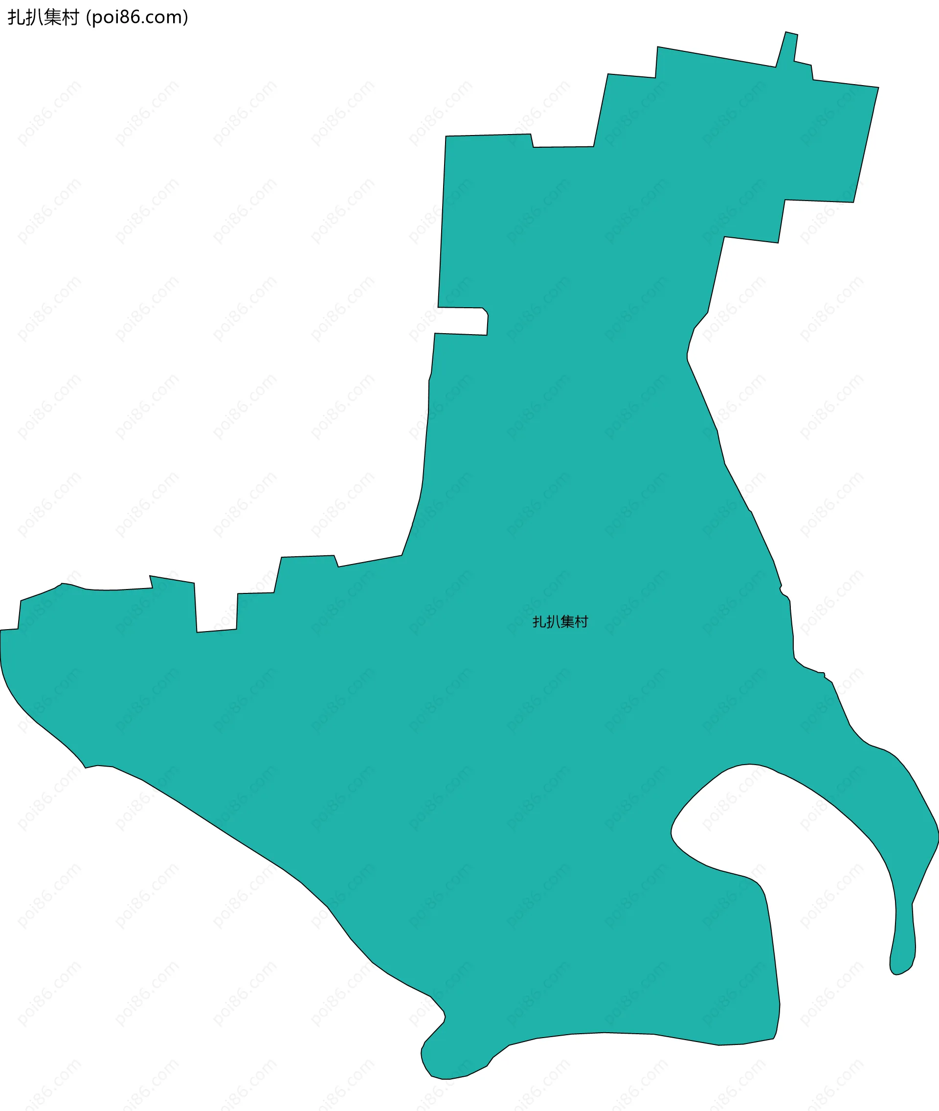 扎扒集村边界地图