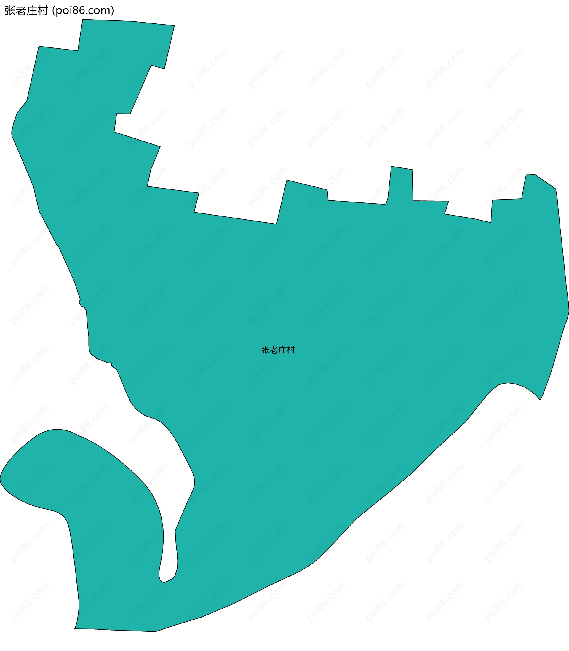 张老庄村边界地图