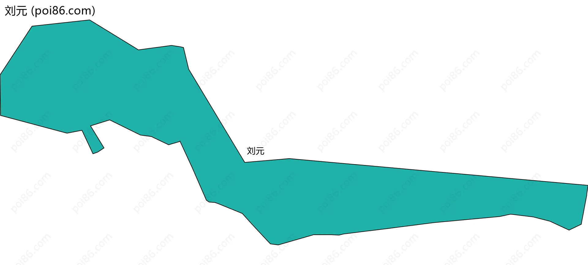 刘元边界地图