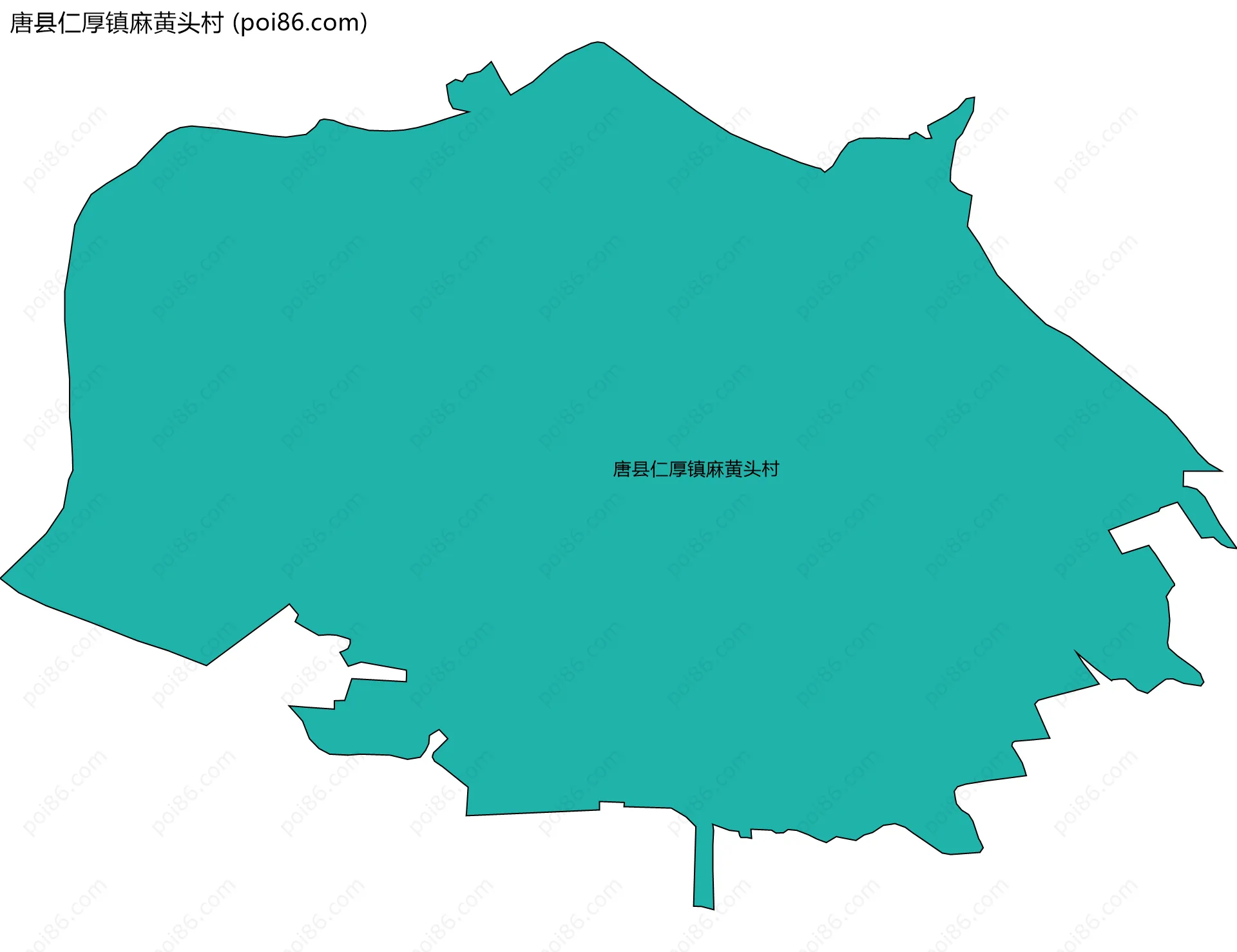 唐县仁厚镇麻黄头村边界地图