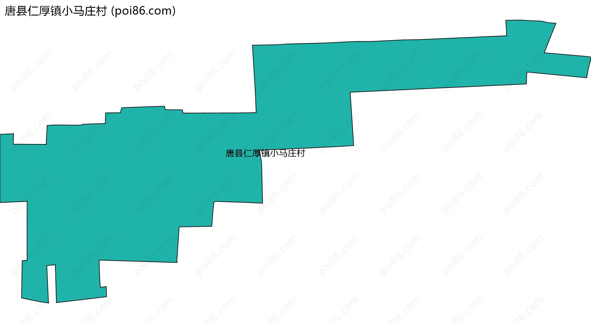 唐县仁厚镇小马庄村边界地图
