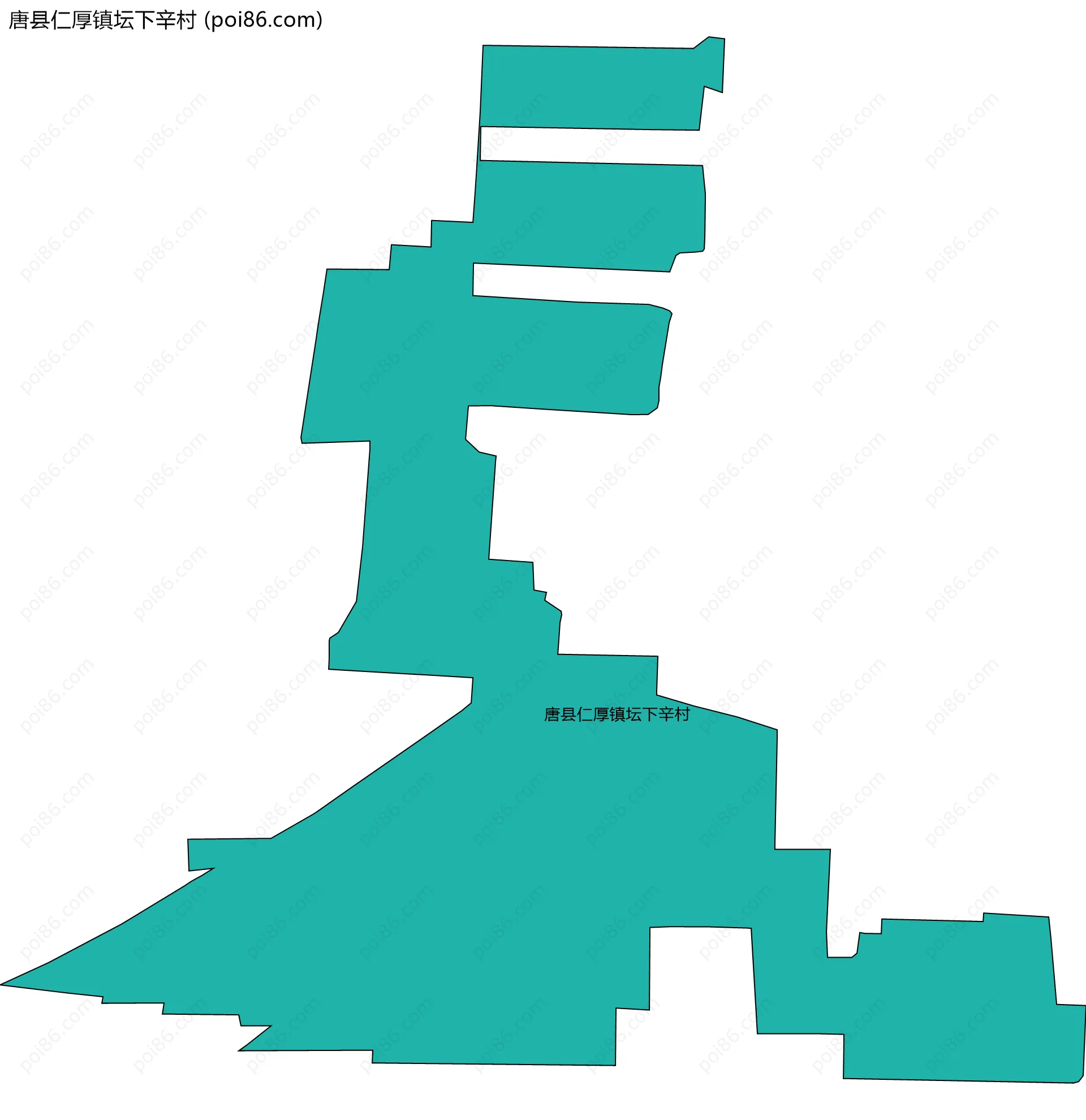 唐县仁厚镇坛下辛村边界地图