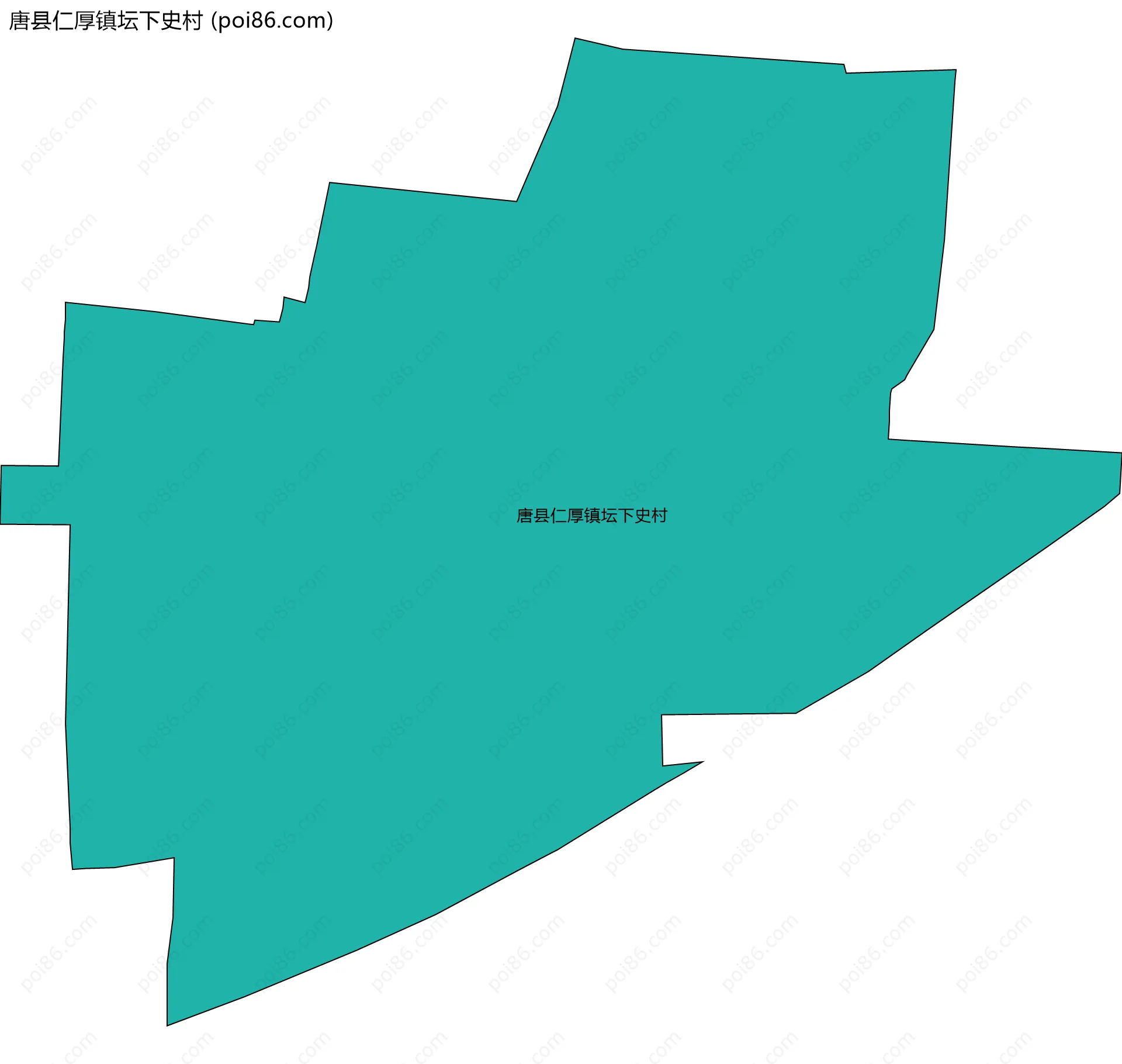唐县仁厚镇坛下史村边界地图