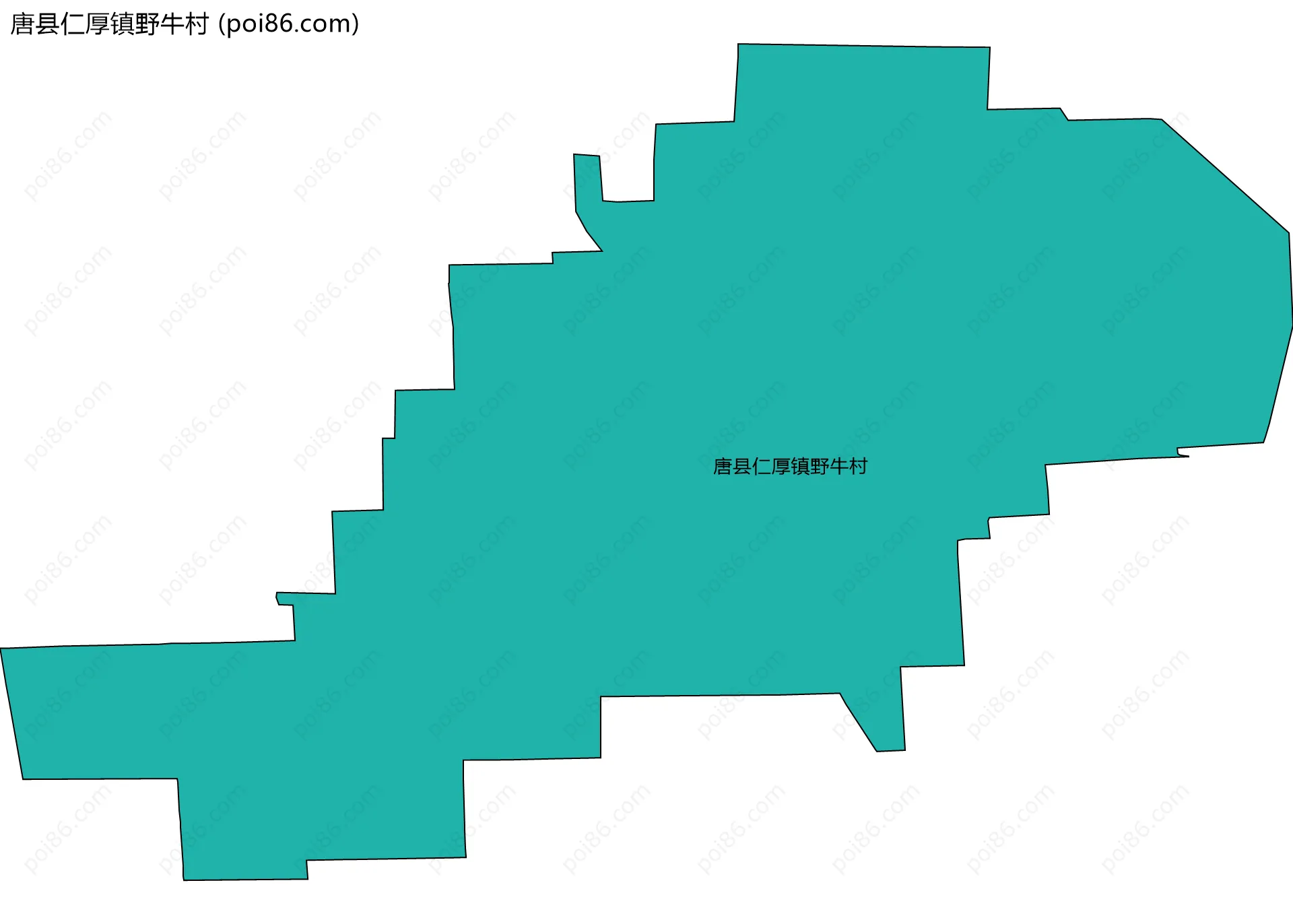 唐县仁厚镇野牛村边界地图