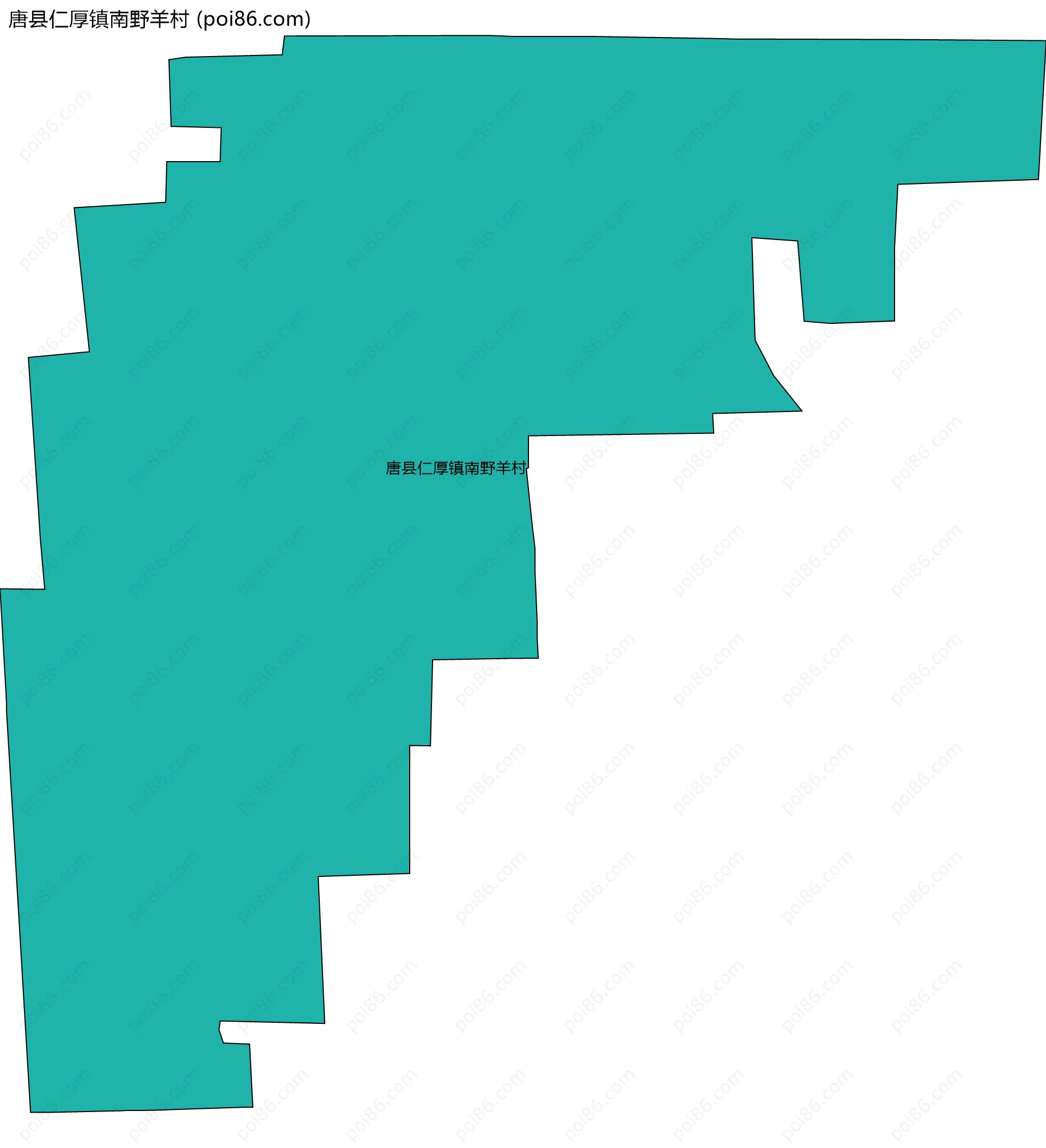 唐县仁厚镇南野羊村边界地图