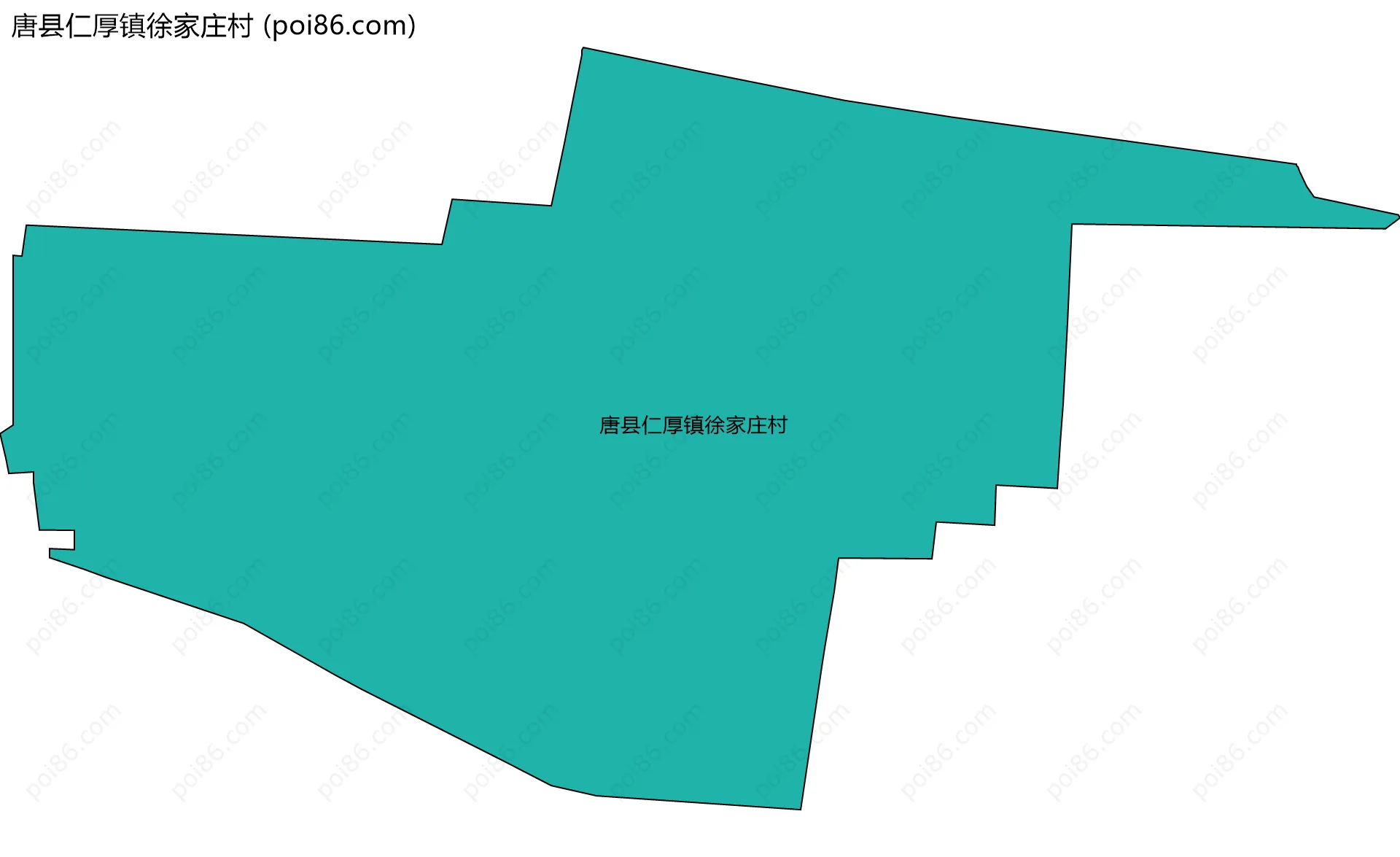 唐县仁厚镇徐家庄村边界地图