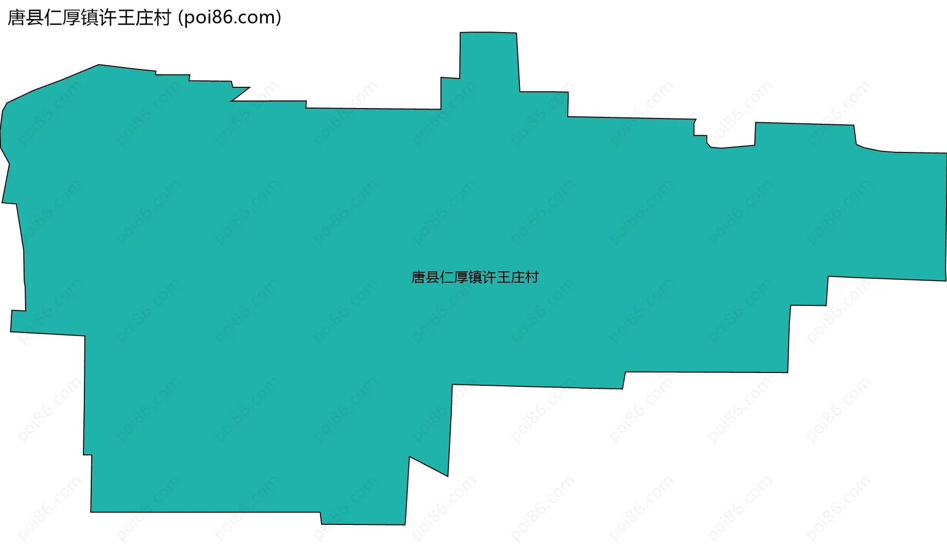 唐县仁厚镇许王庄村边界地图