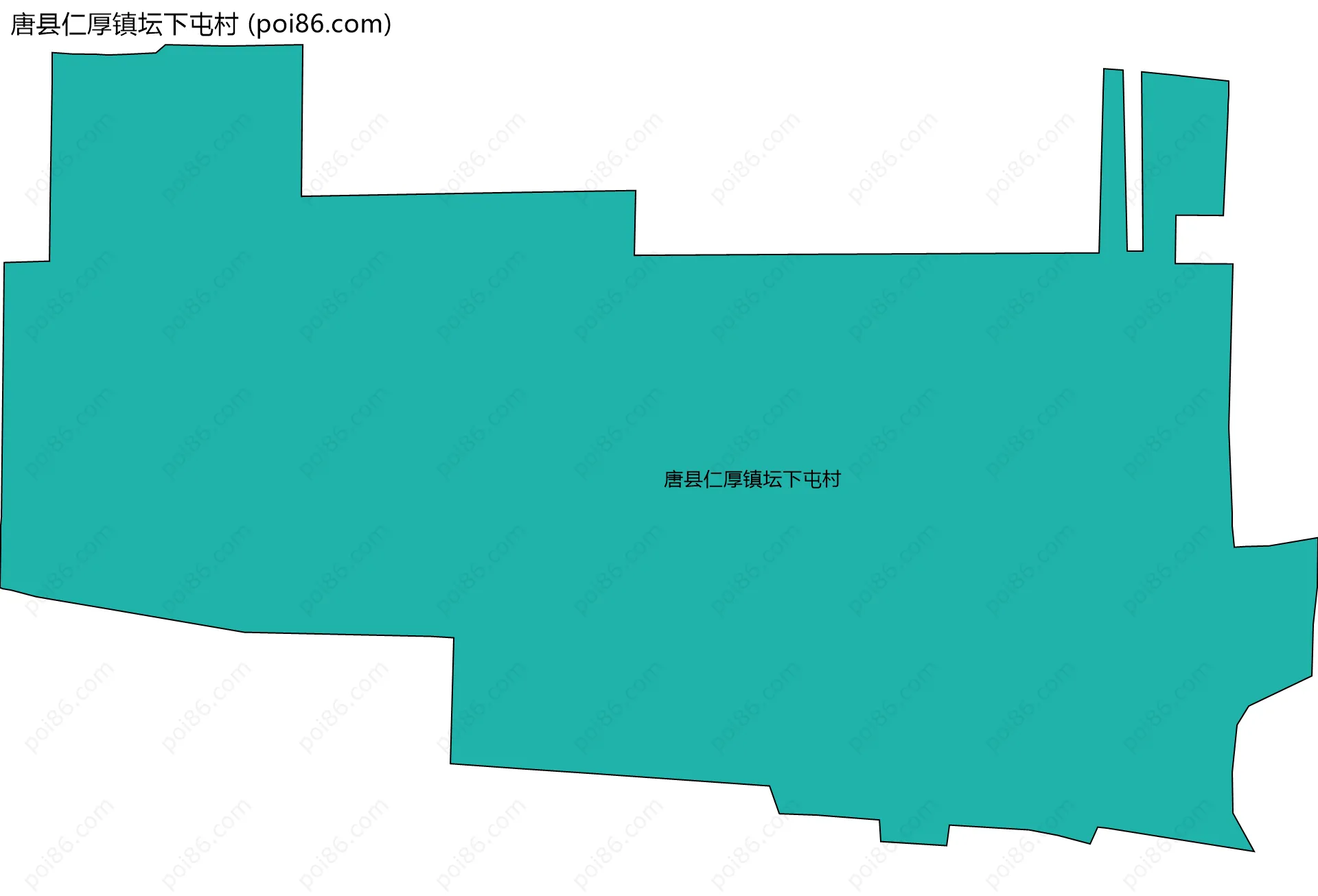 唐县仁厚镇坛下屯村边界地图