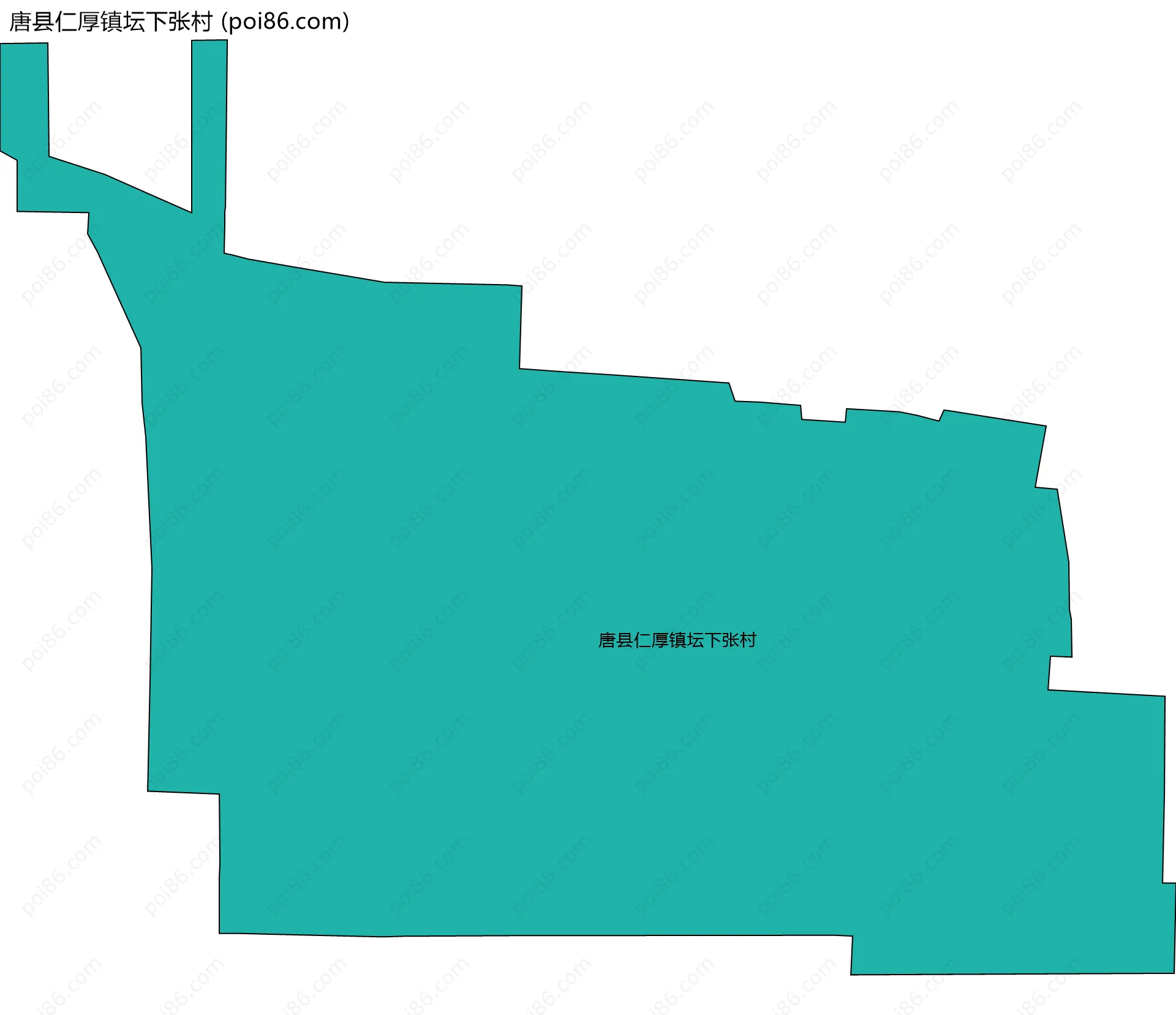 唐县仁厚镇坛下张村边界地图