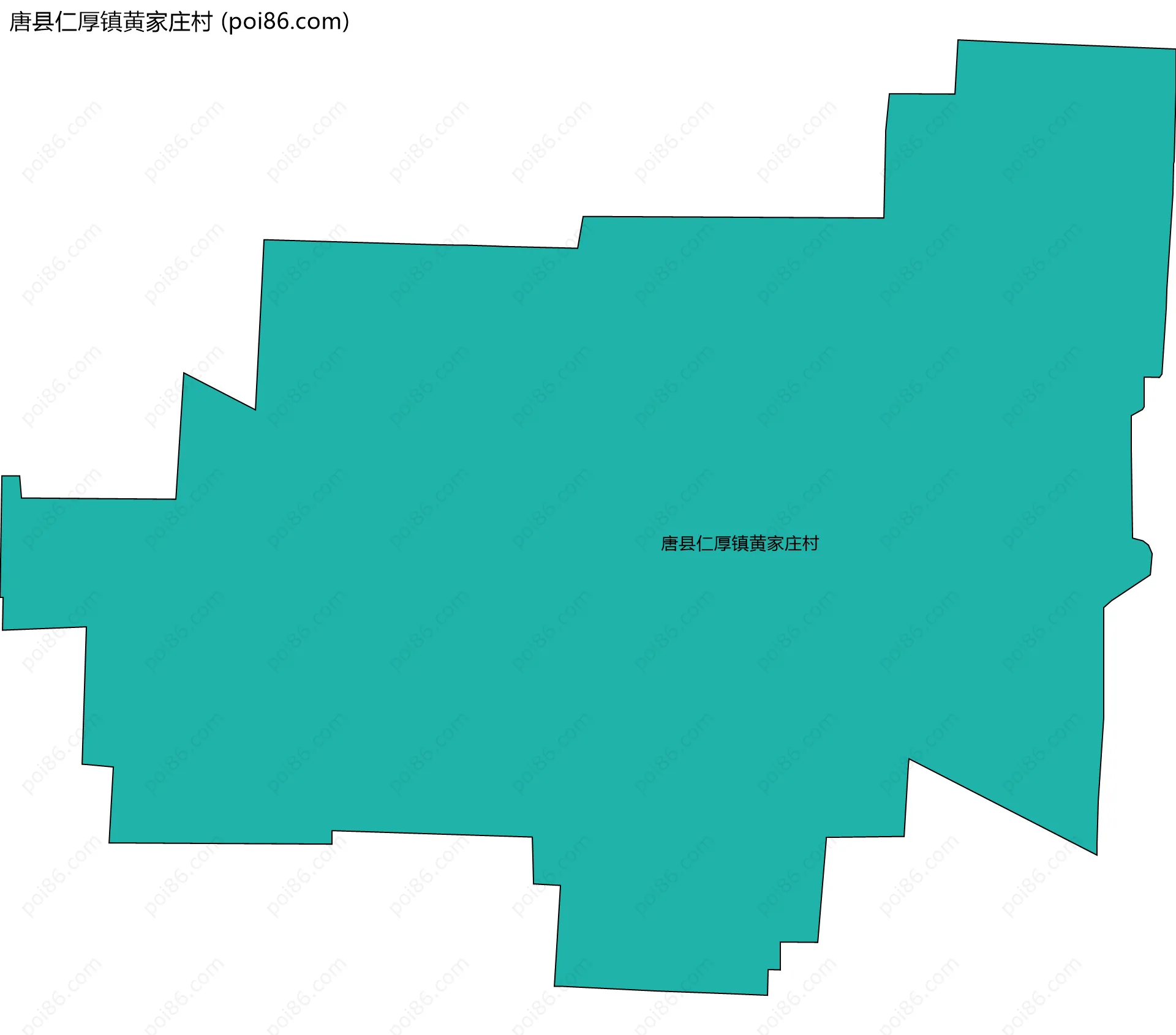 唐县仁厚镇黄家庄村边界地图