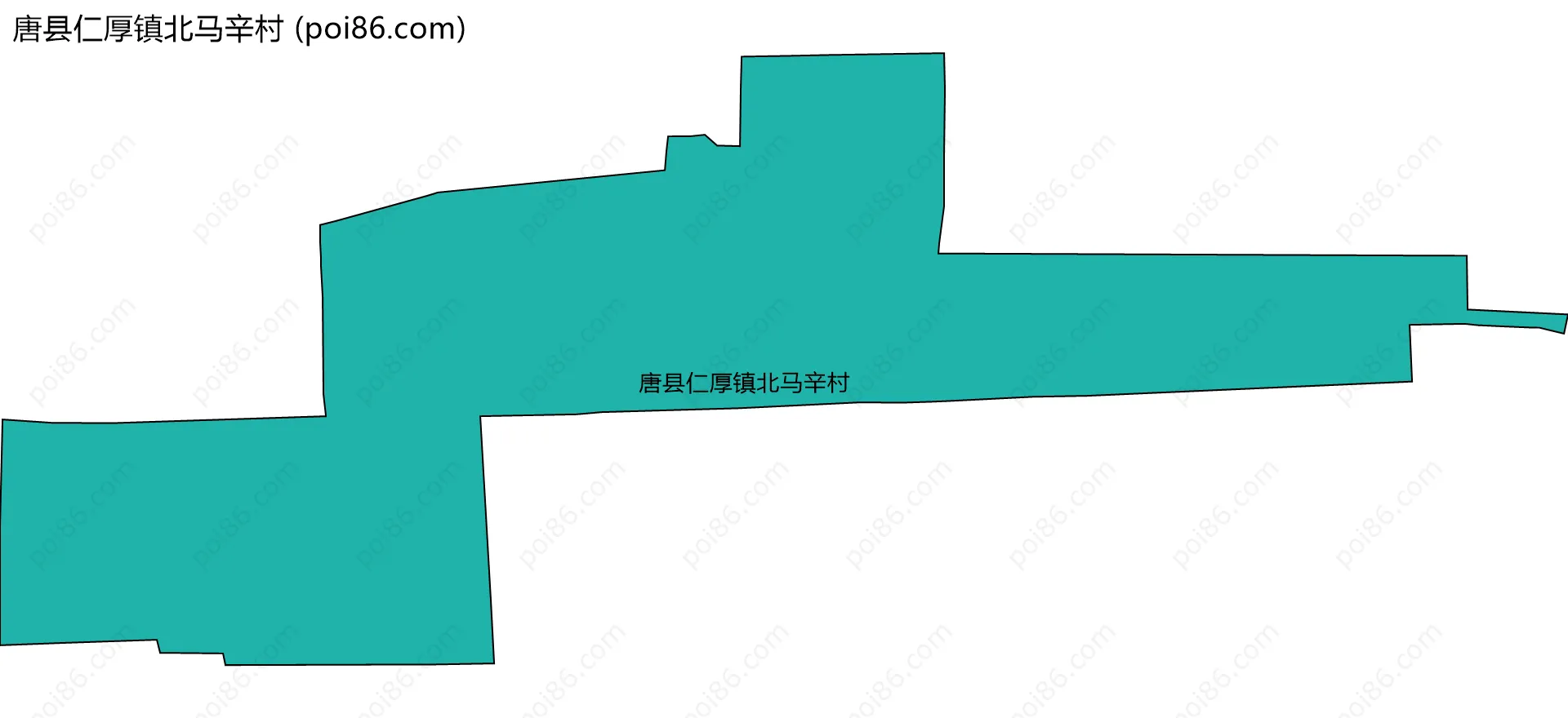 唐县仁厚镇北马辛村边界地图