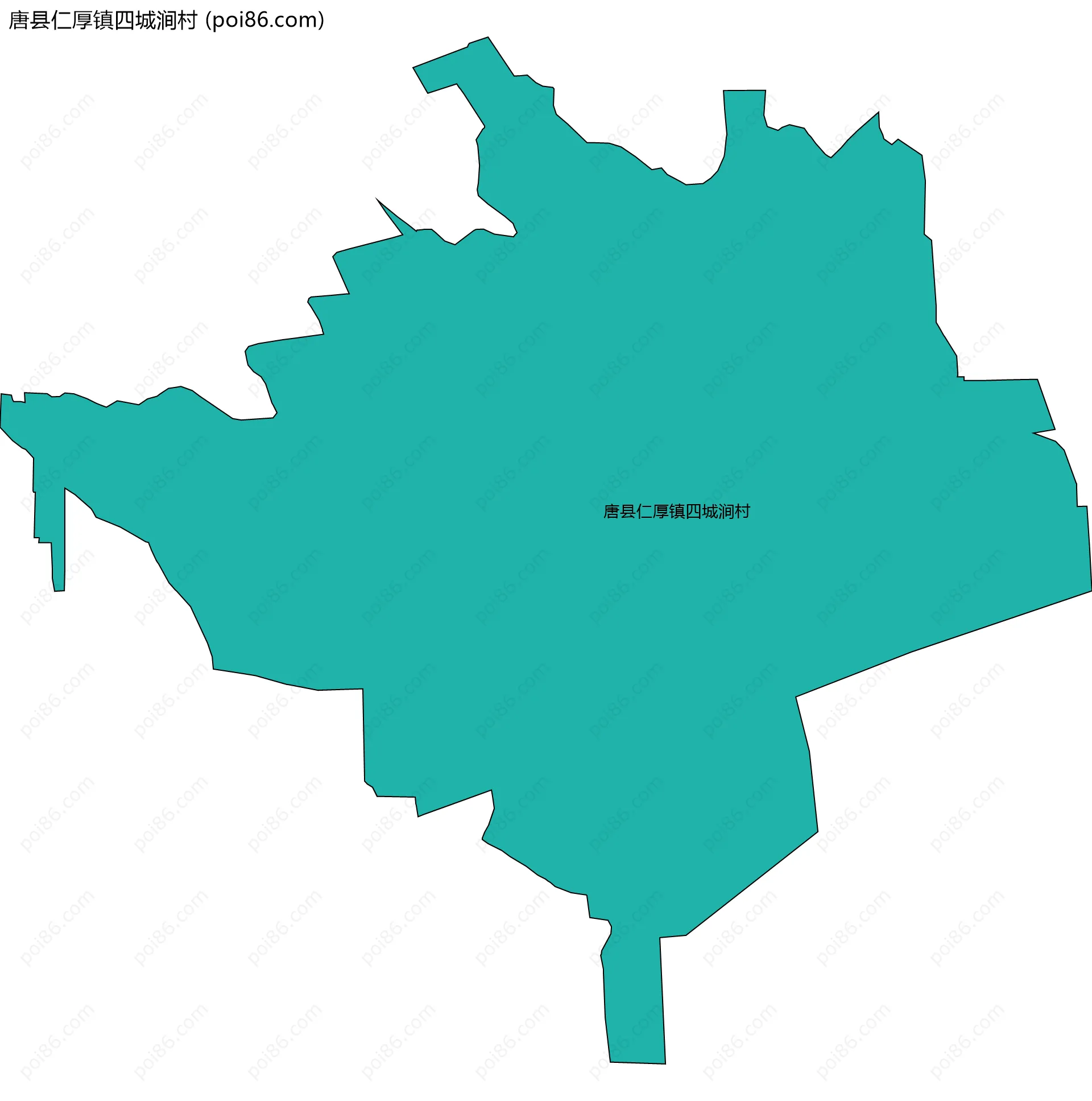 唐县仁厚镇四城涧村边界地图