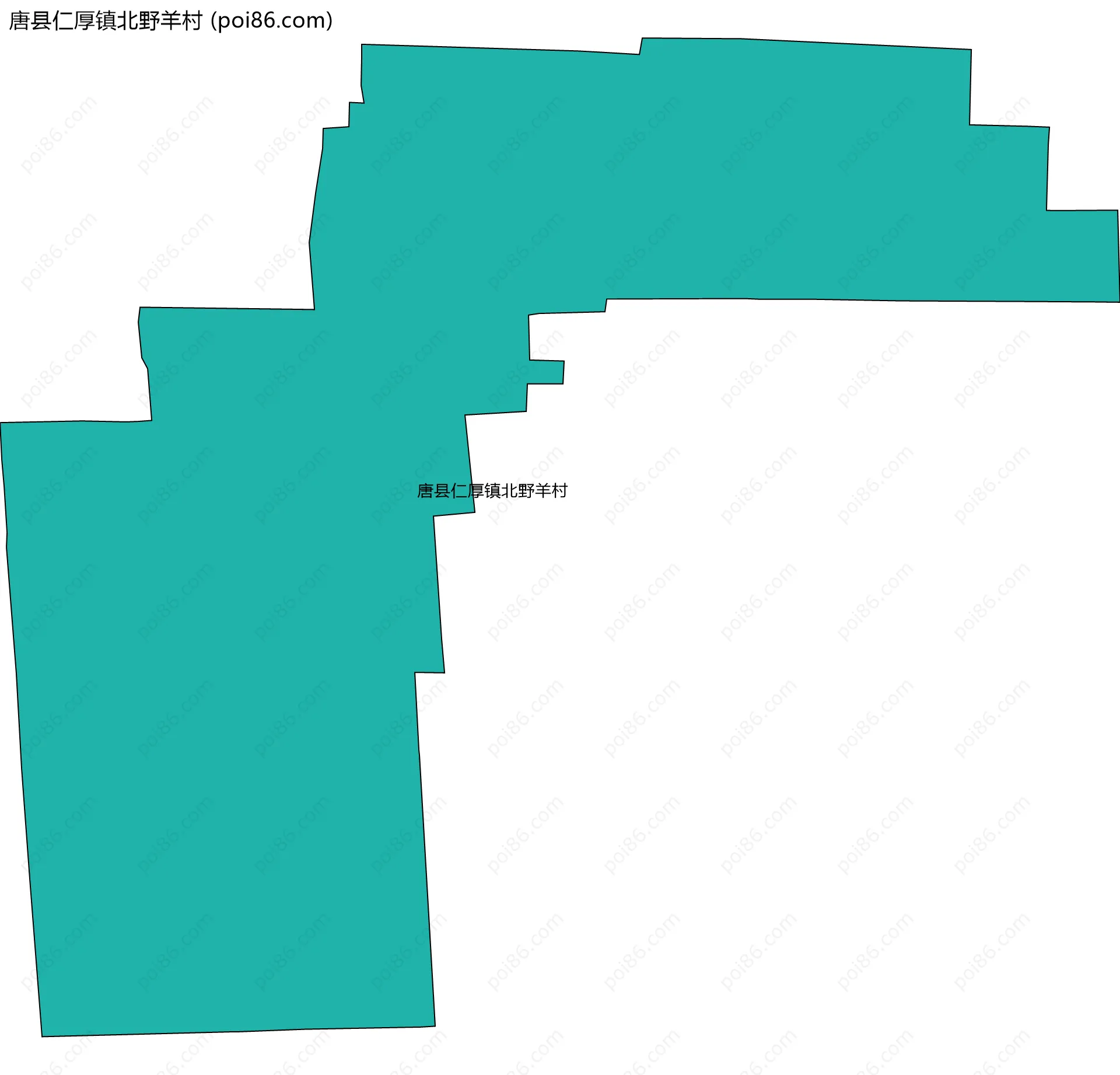唐县仁厚镇北野羊村边界地图