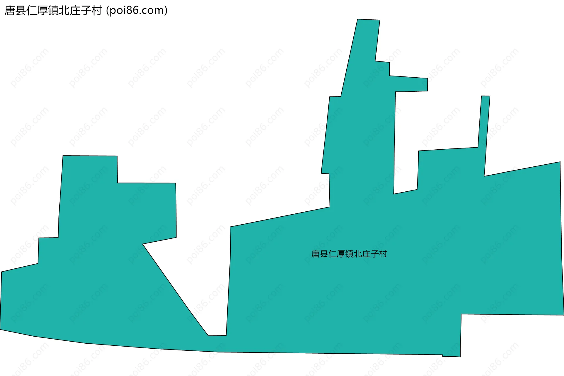 唐县仁厚镇北庄子村边界地图
