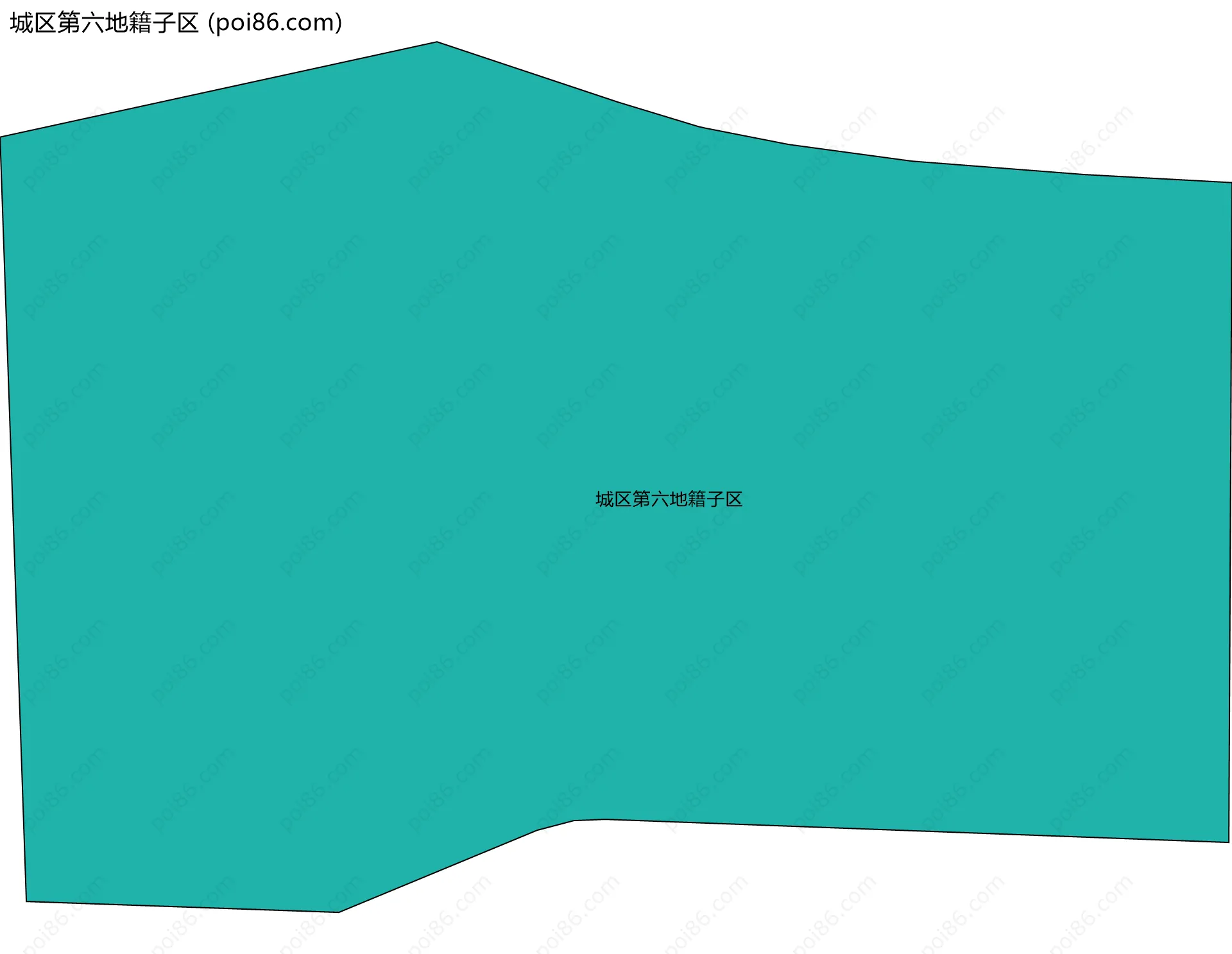 城区第六地籍子区边界地图