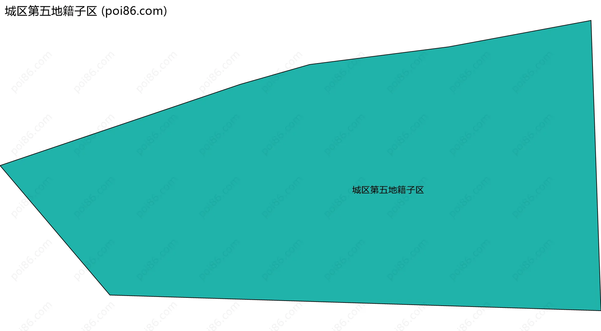 城区第五地籍子区边界地图