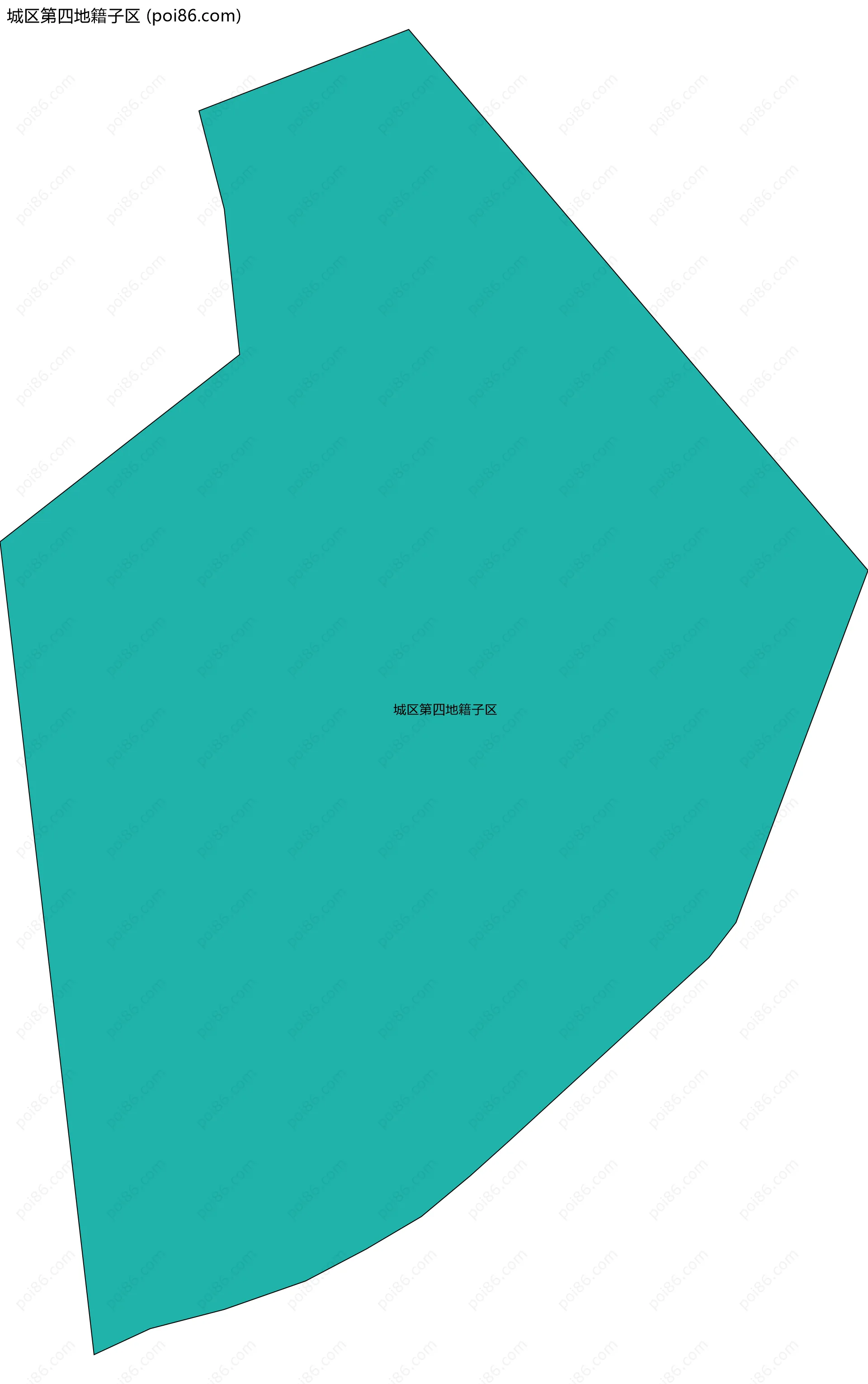 城区第四地籍子区边界地图