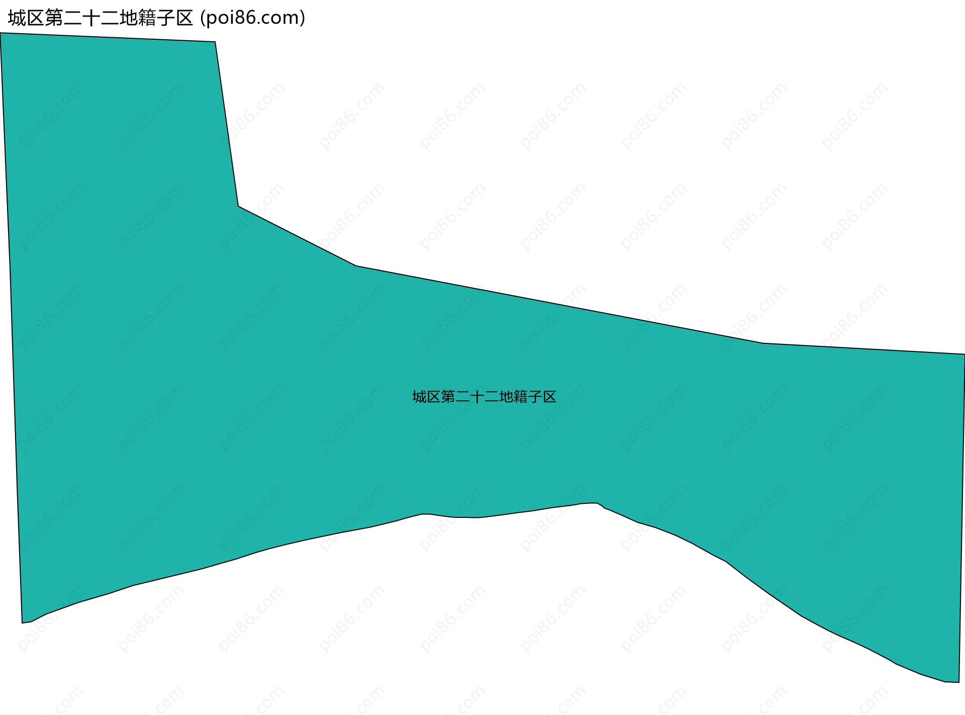 城区第二十二地籍子区边界地图