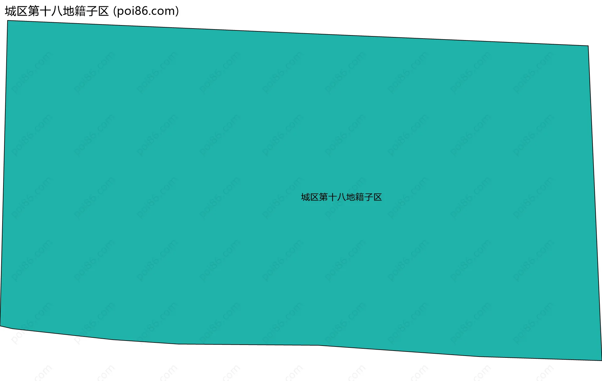 城区第十八地籍子区边界地图