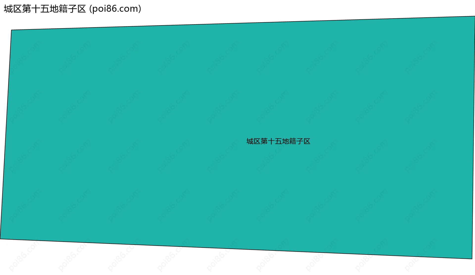 城区第十五地籍子区边界地图