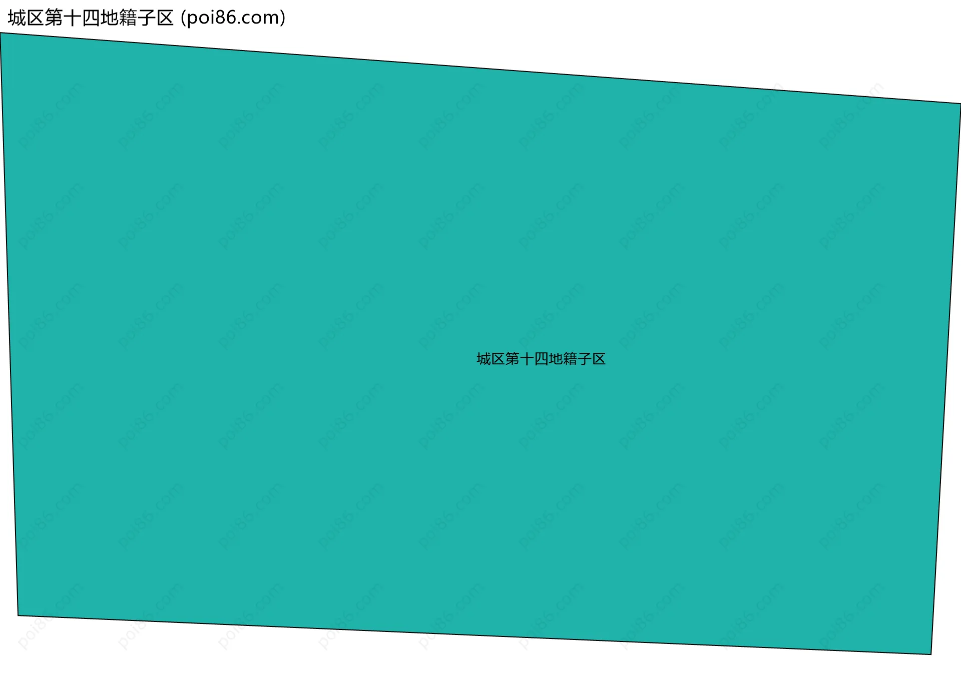 城区第十四地籍子区边界地图