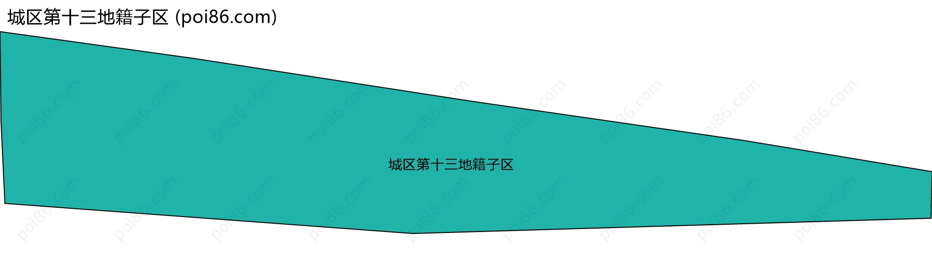 城区第十三地籍子区边界地图