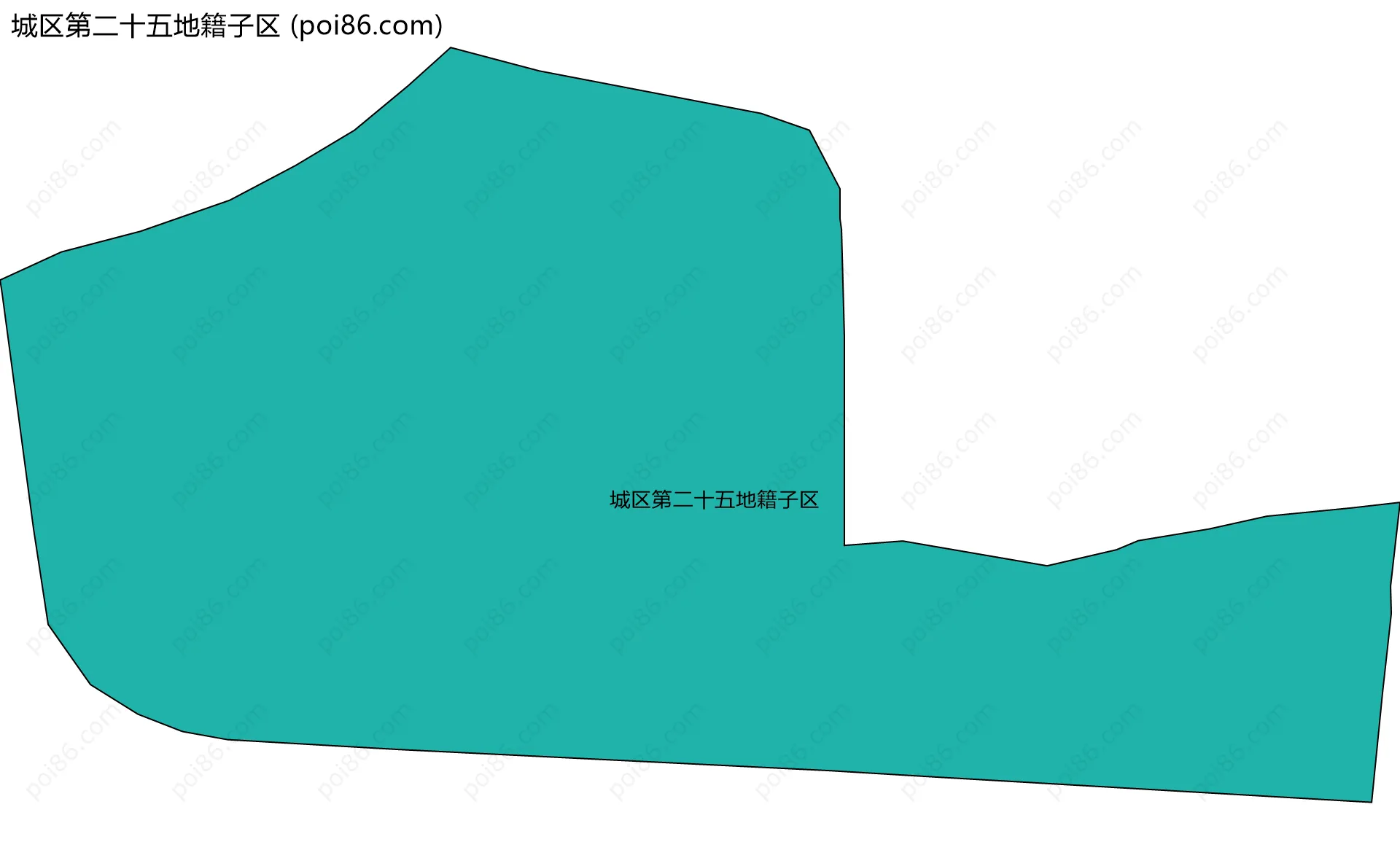 城区第二十五地籍子区边界地图