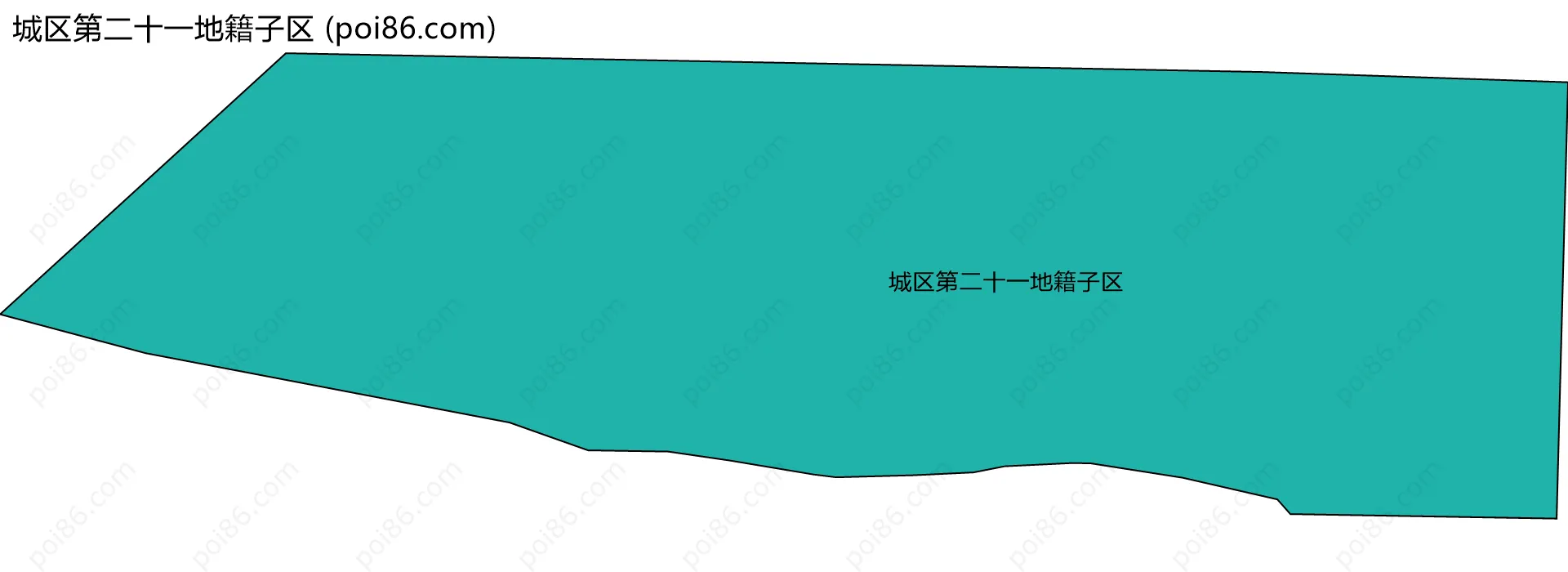 城区第二十一地籍子区边界地图