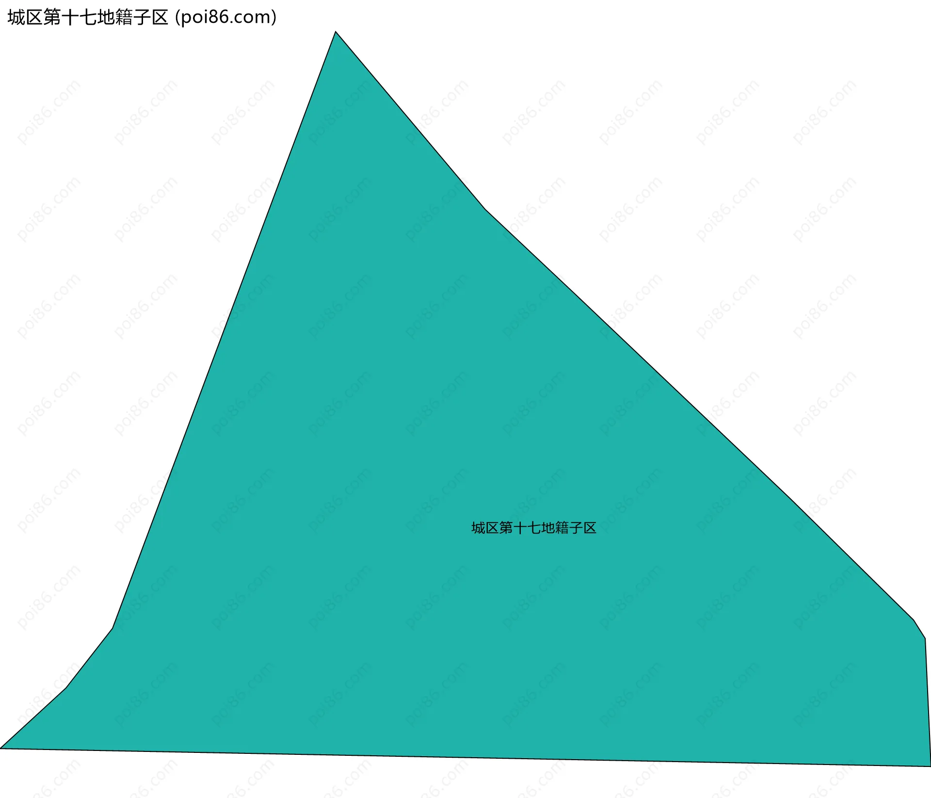 城区第十七地籍子区边界地图