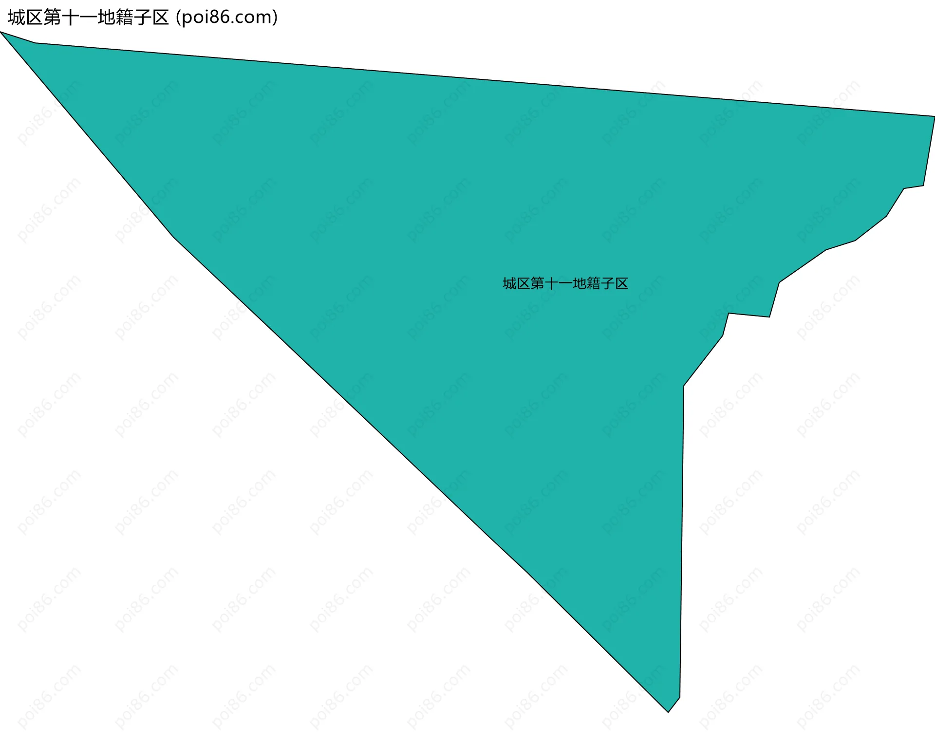 城区第十一地籍子区边界地图